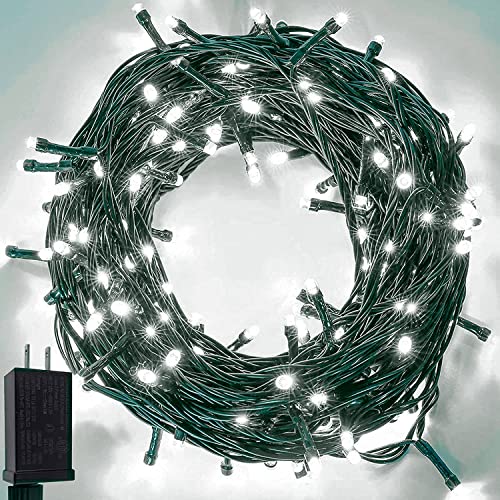 82FT 200 LED Red Green Christmas Lights Outdoor/Indoor, Timer & Memory Function & 8 Modes, Extendable Green Wire, Waterproof Fairy String Lights for Xmas Tree Holiday Party Garden Yard (Red and Green)