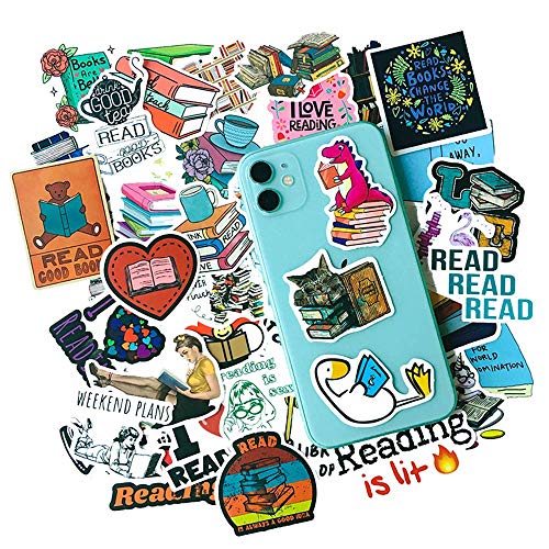 Reading Stickers 100 Pcs I Love Reading Decals Motivational Stickers Waterproof Vinyl Decals for Scrapbook Laptop Luggage Skateboard Water Bottle Notebook Phone Decoration