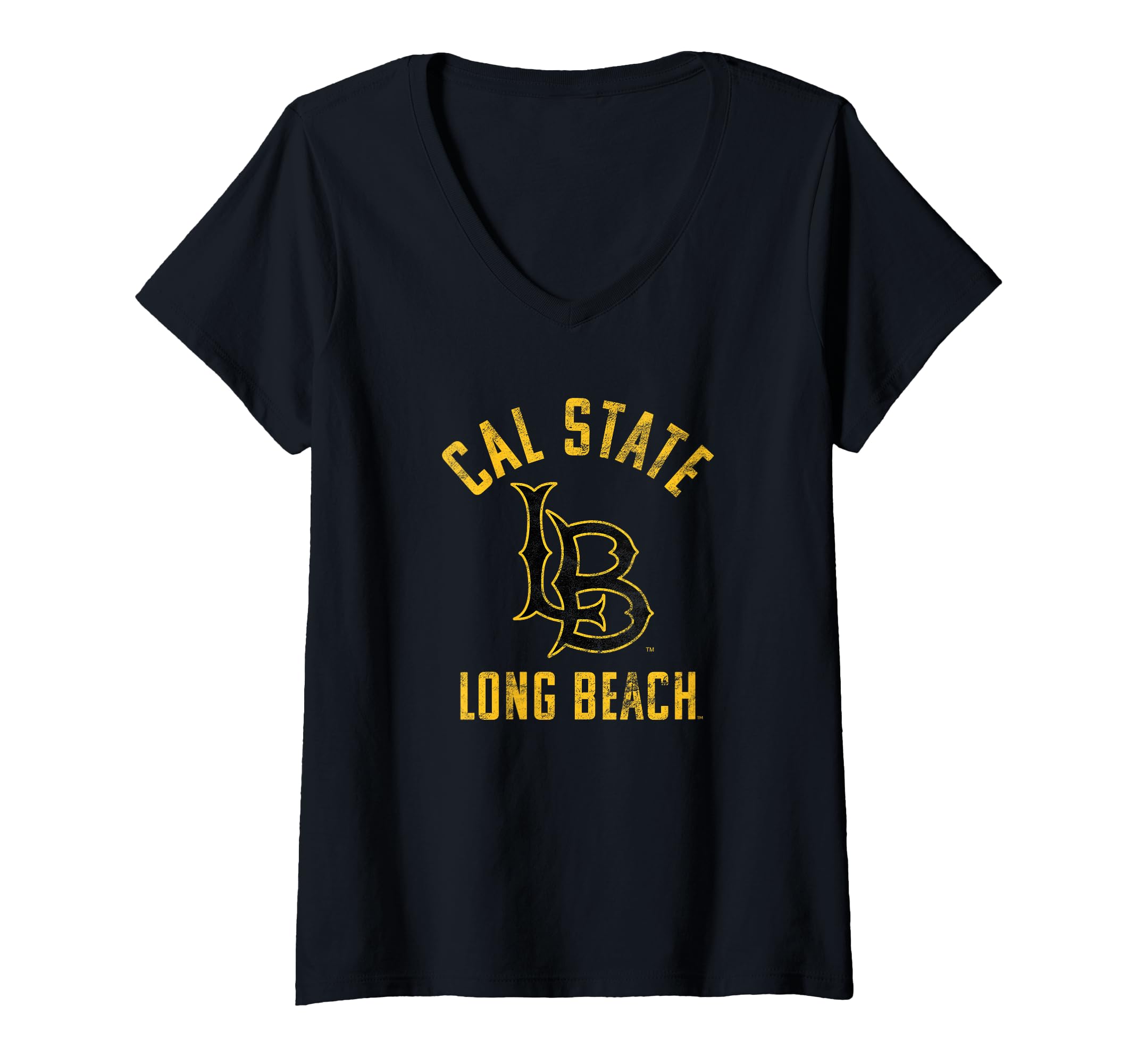 Womens Cal State Long Beach CSULB Large V-Neck T-Shirt