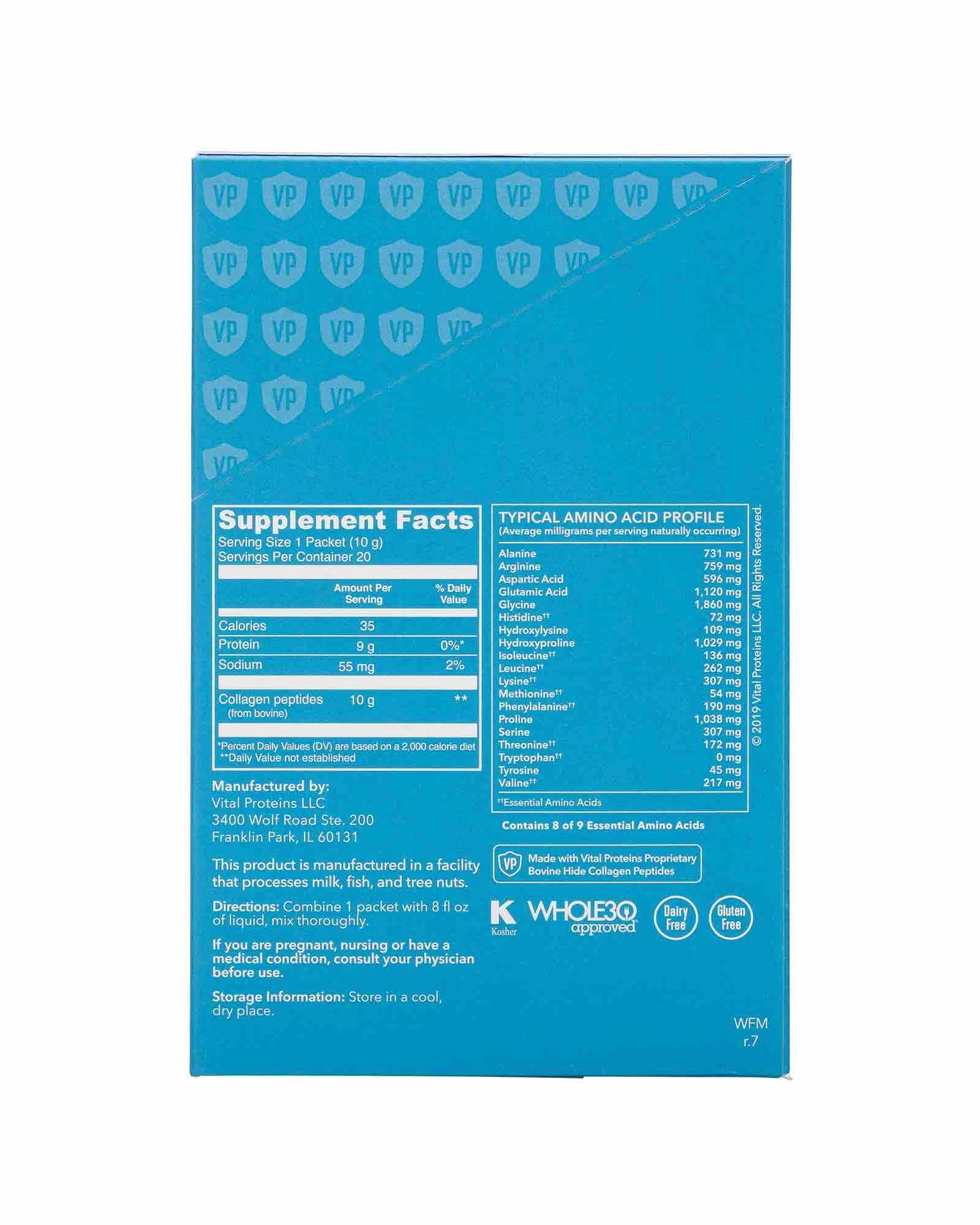 Vital PROTEINS Collagen Peptides 20ct Box, 0.35 OZ