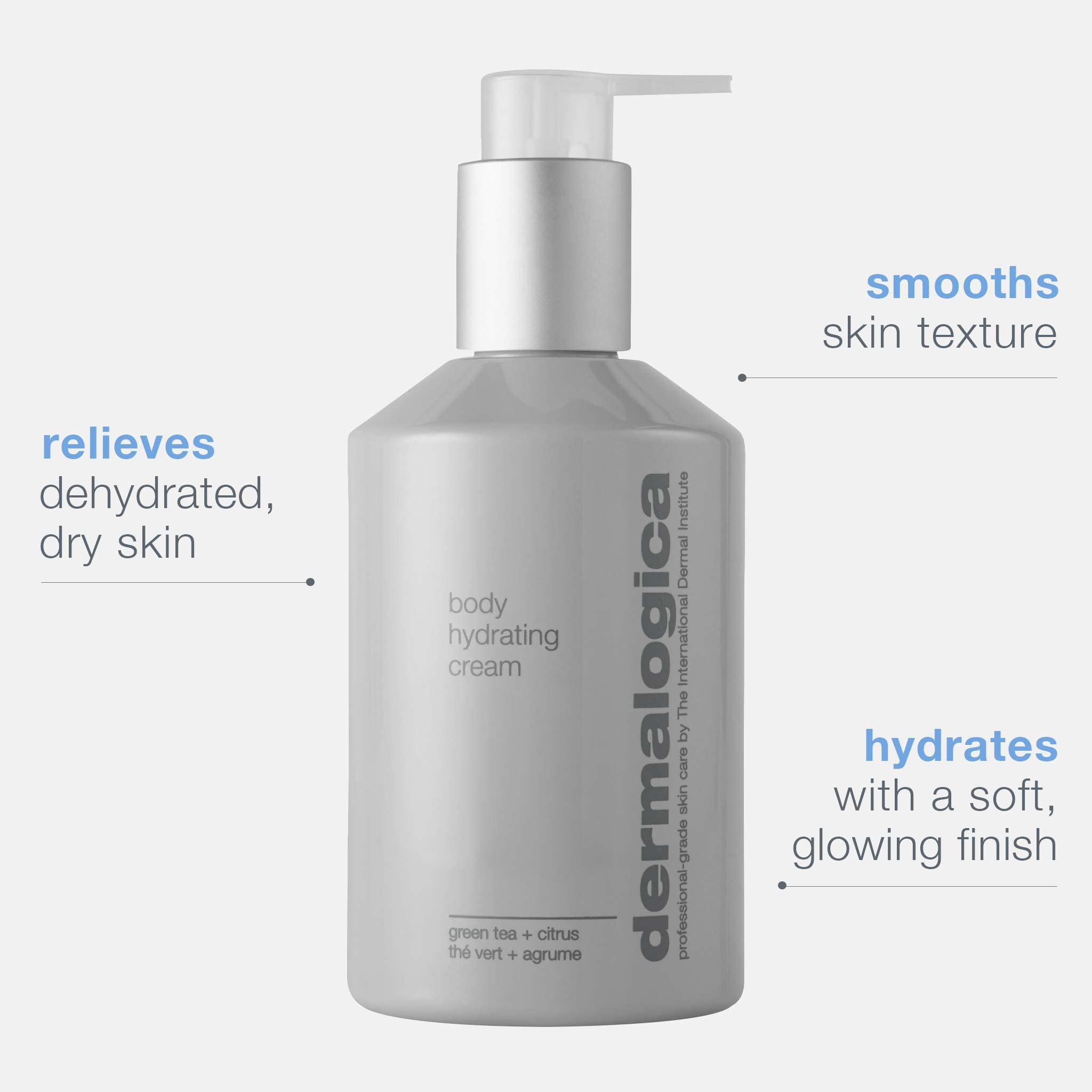 Dermalogica Body Hydrating Cream, Body Lotion with Green Tea and Lemon Oil - Gently Tones and Hydrates Skin To Relieve Dryness, 10 Fl Oz