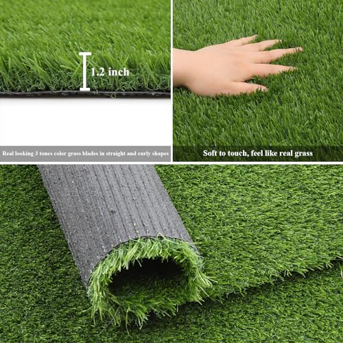 SHACOS Artificial Grass Table Runner - 1x5 Feet, 1.2 inch Outdoor Fake Turf Mat Grass Rug for Table, Home, Patio, Wall, Garden, Yard Decor