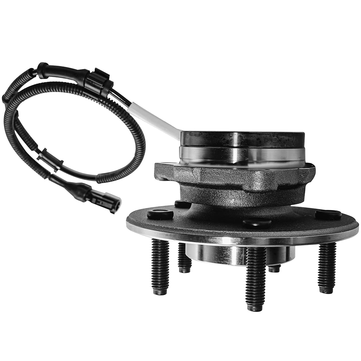 Detroit Axle - 4WD Front Wheel Bearing Hubs for 2000-2003 Ford F-150 [4-Wheel ABS], Replacement 2001 2002 F-150 [5 Stud, M14 Studs] Wheel Bearing and Hubs Assembly Set