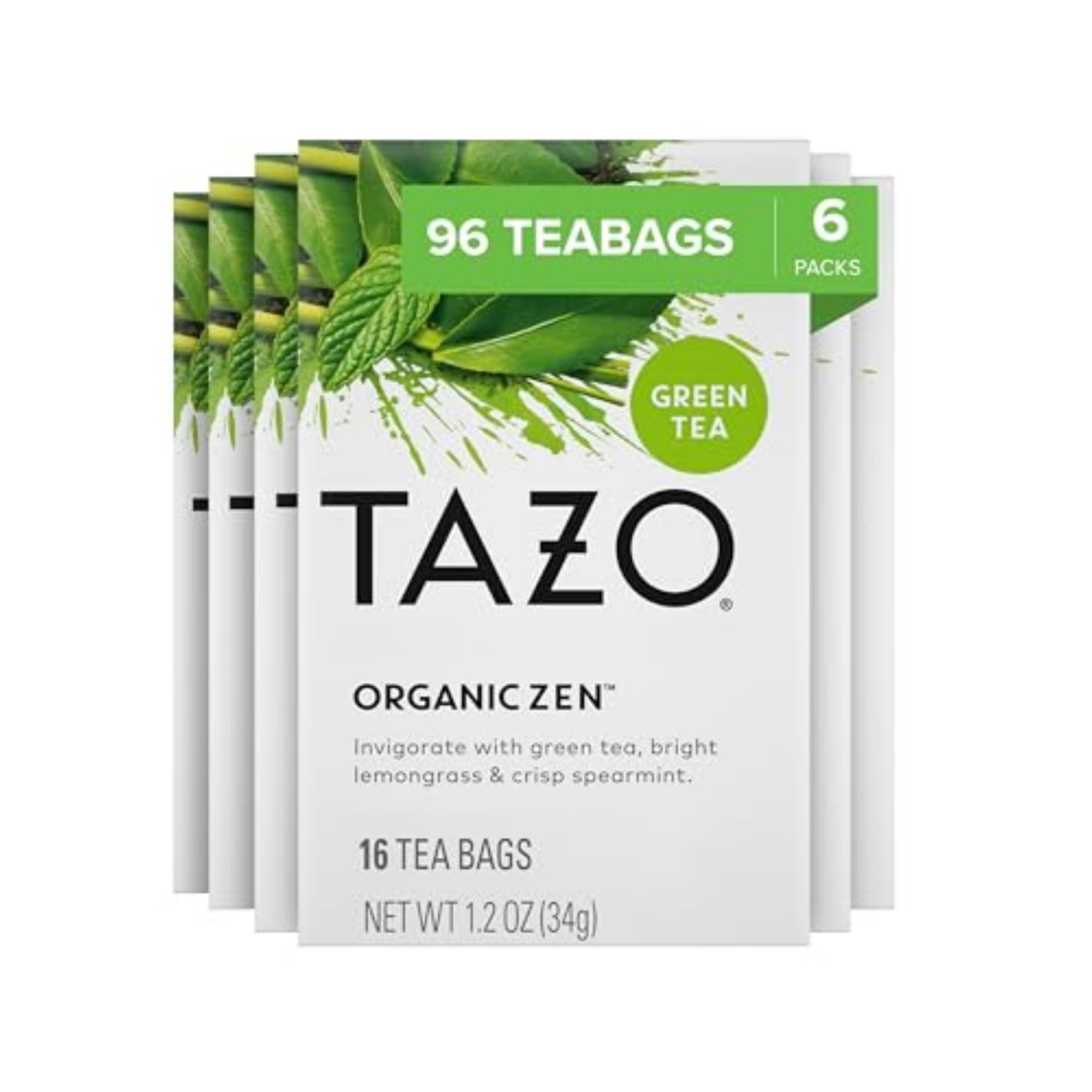 TAZO Regenerative Organic Zen Green Tea, 16 Cont (Pack of 6)