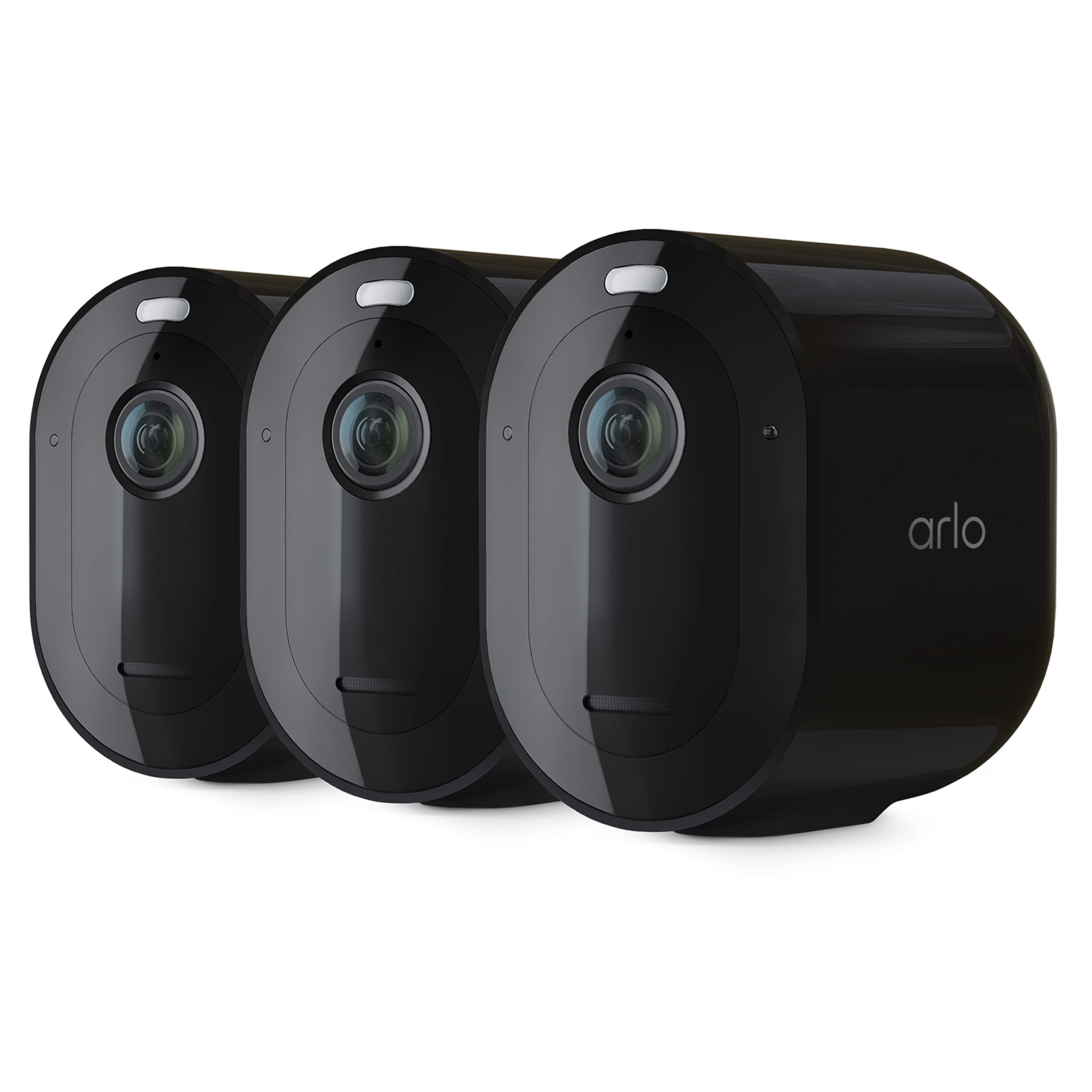 Arlo Pro 5S 2K Spotlight Camera - Wireless Home Security Camera with Spotlight, Color Night Vision, Dual-Band Wi-Fi & 2-Way Audio - Black, 3 Pack, VMC4360B