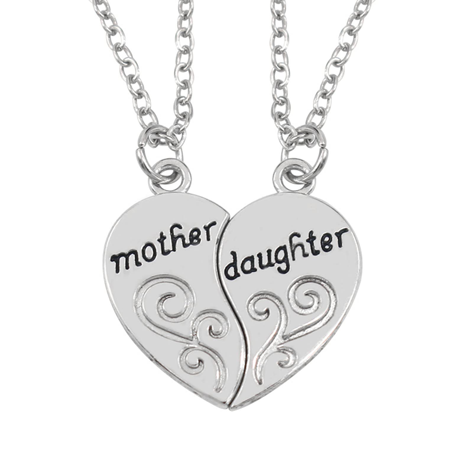 Zittop Mother Necklace Heart Matching Necklace Jewelry