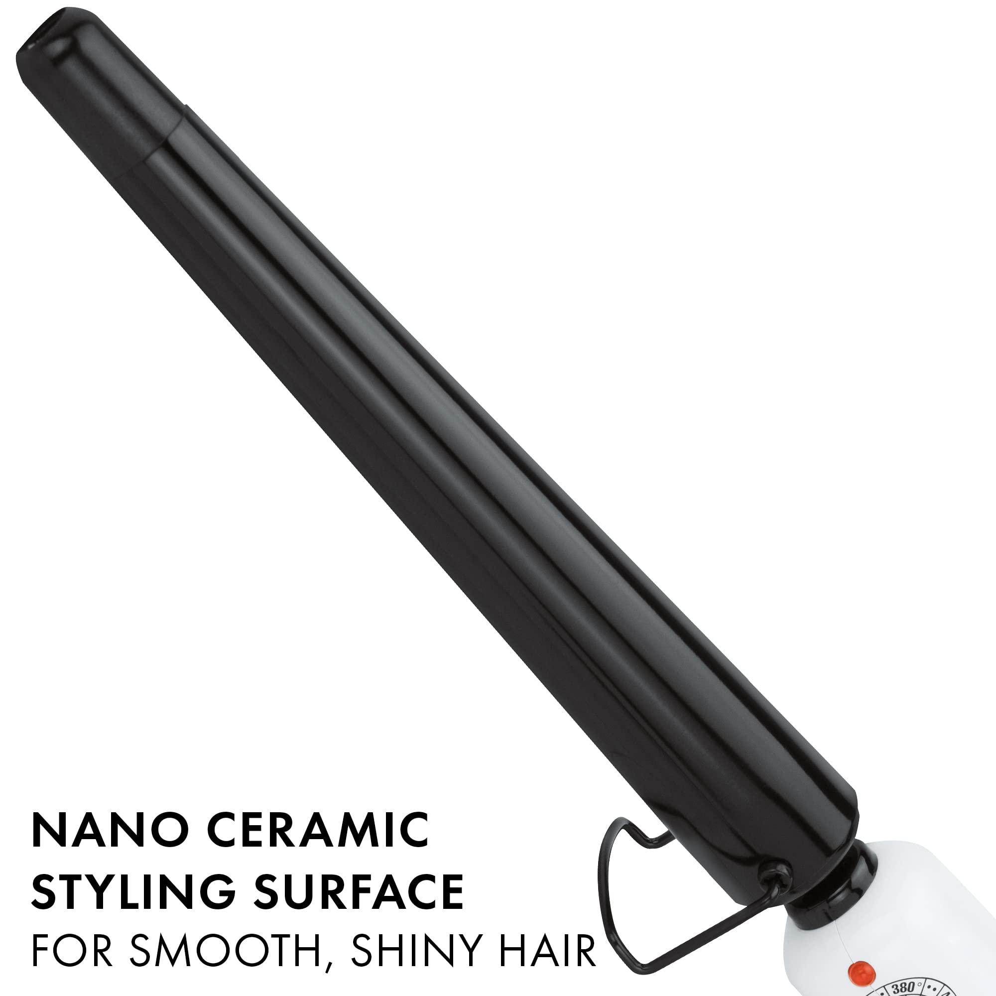 HOT TOOLS Professional Nano Ceramic Extra Long Tapered Curling Iron for Shiny Curls, 3/4 to 1 1/4 Inches