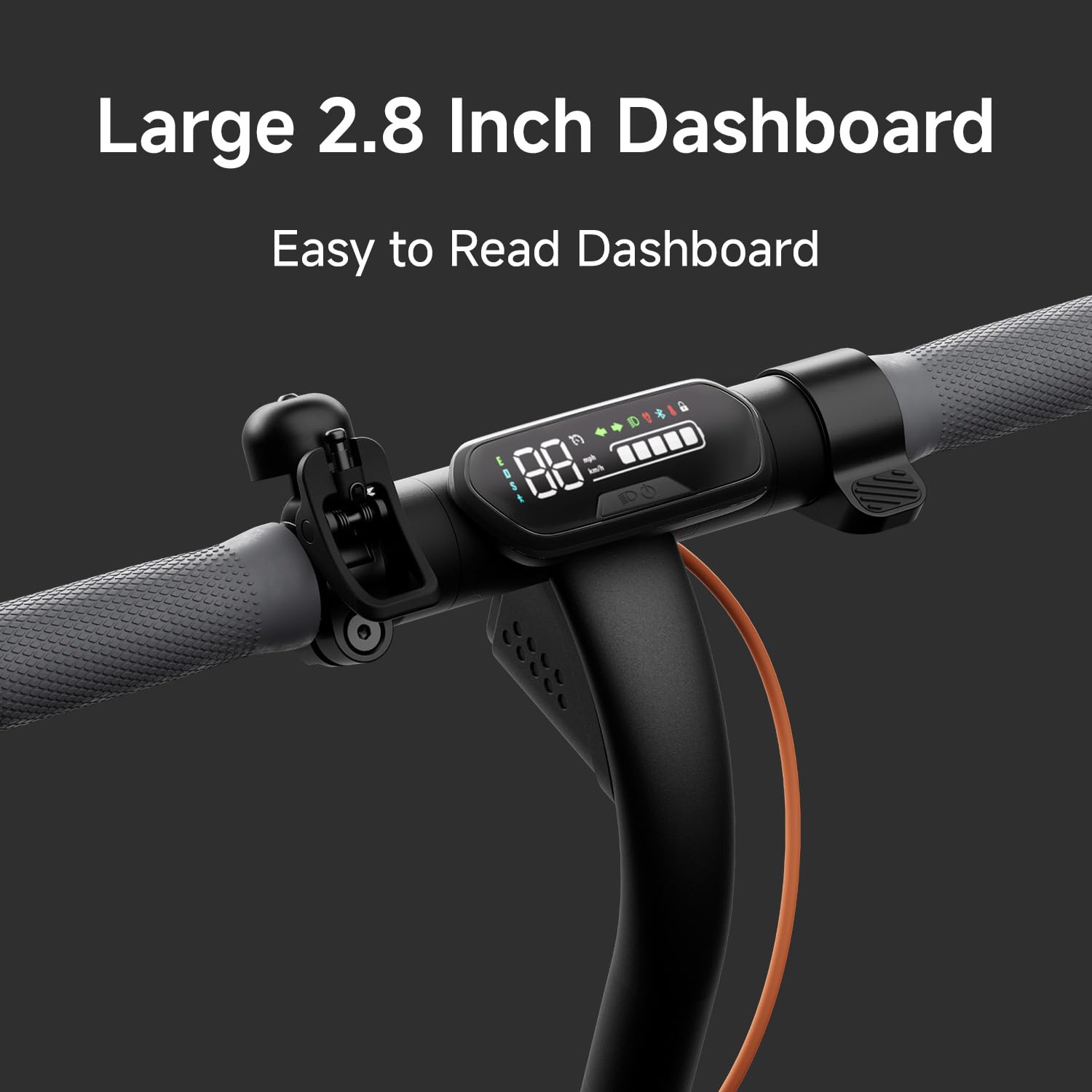 Segway Ninebot E2 Plus II Electric Scooter, 15.5 MPH, 16 Miles Max Range, Front Suspension, 8.1" Shock-Absorbing Tires, Dual Brakes, Scooter for Adults, UL-2272 2271 Certified