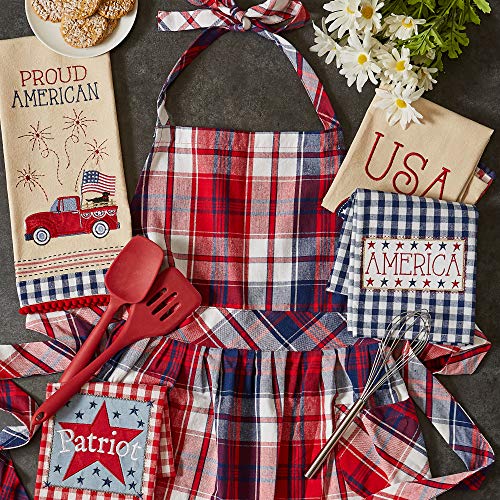 DII Patriotic Dish Towel Set 18x28, Decorative 4th of July Kitchen Towels, Americana Printed, 3 Count