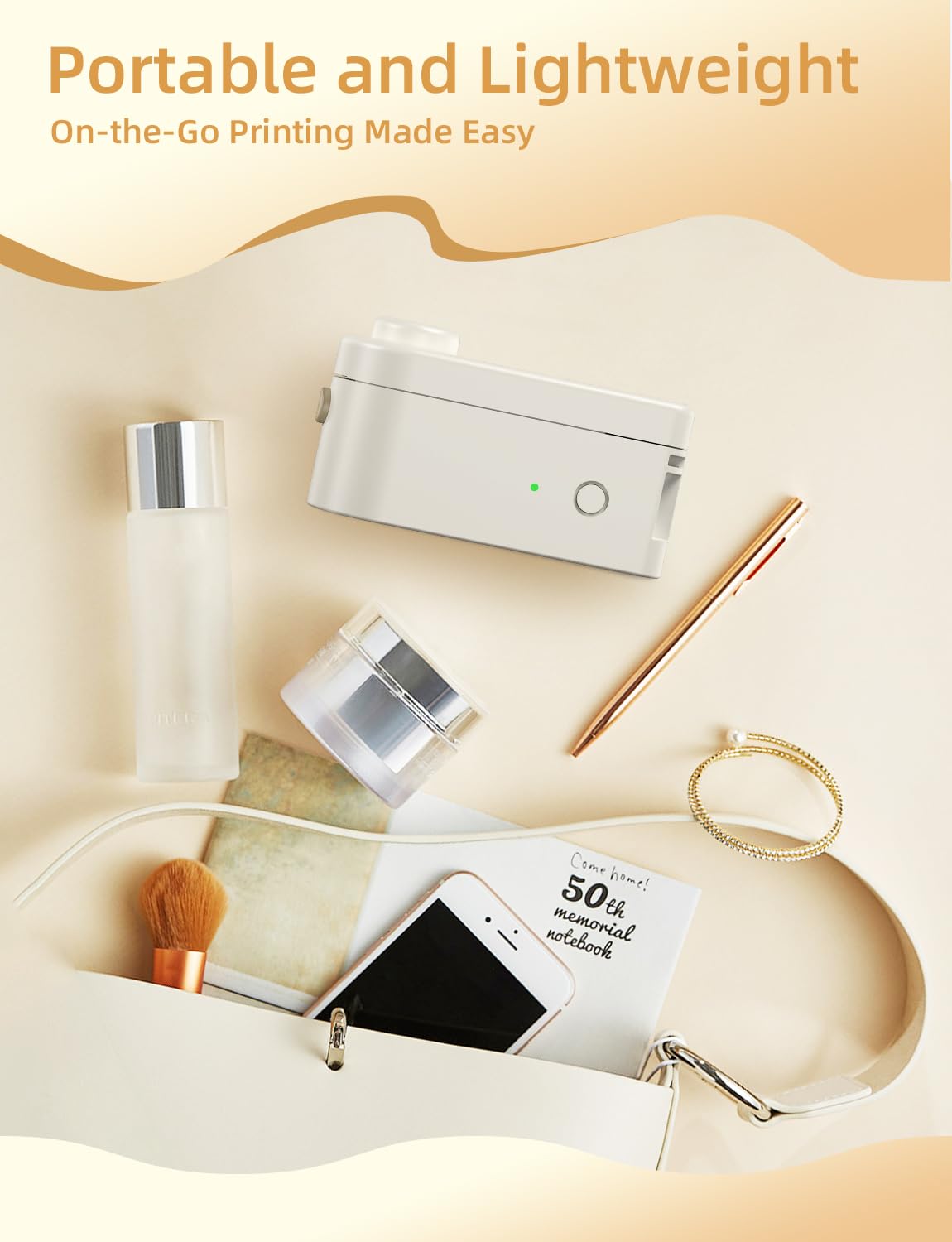 Makeid L1 HD Label Maker Machine with Tape - Portable & Rechargeable Label Makers Compatible with 9/12/16mm Waterproof Tape - Mini Bluetooth Labeler for Organizing Office Home School - 300DPI