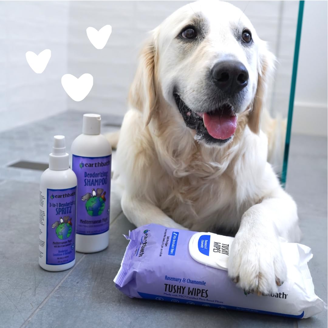 Earthbath Deodorizing Dog Shampoo – Best Shampoo for Smelly Dogs, Neutralizes Odors, Made in USA - Mediterranean Magic with Rosemary, 16 oz