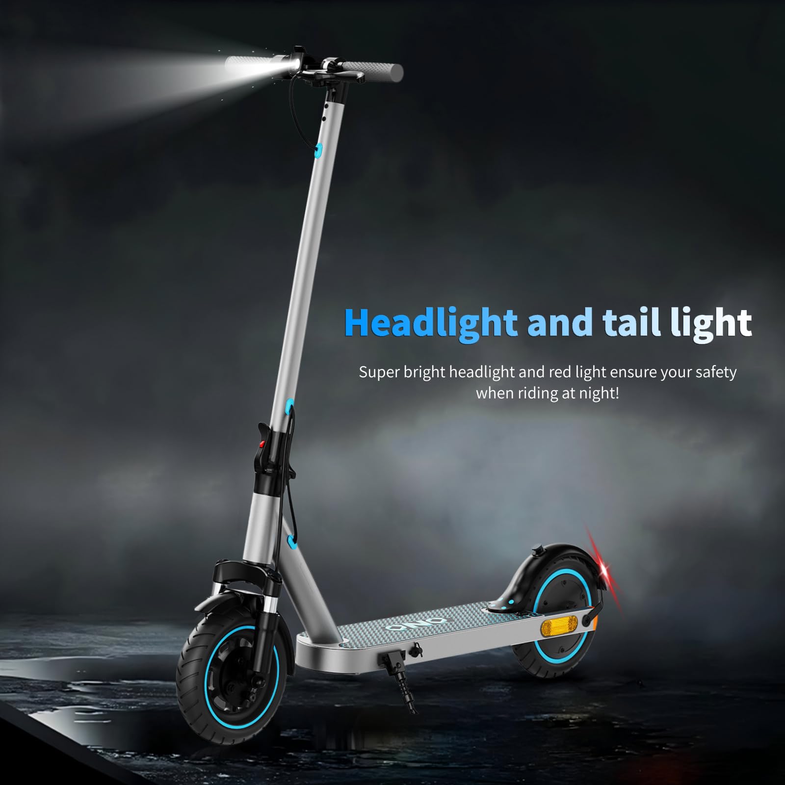 QnQ Electric Scooter, Powerful 500WPeak Motor, Max12/28Miles Long Range, Top Speed 15.5/19MPH, 8.5" Tires,Long-Lasting Battery Life, Dual elastomer Suspension UL 2272 & 2271 Certified