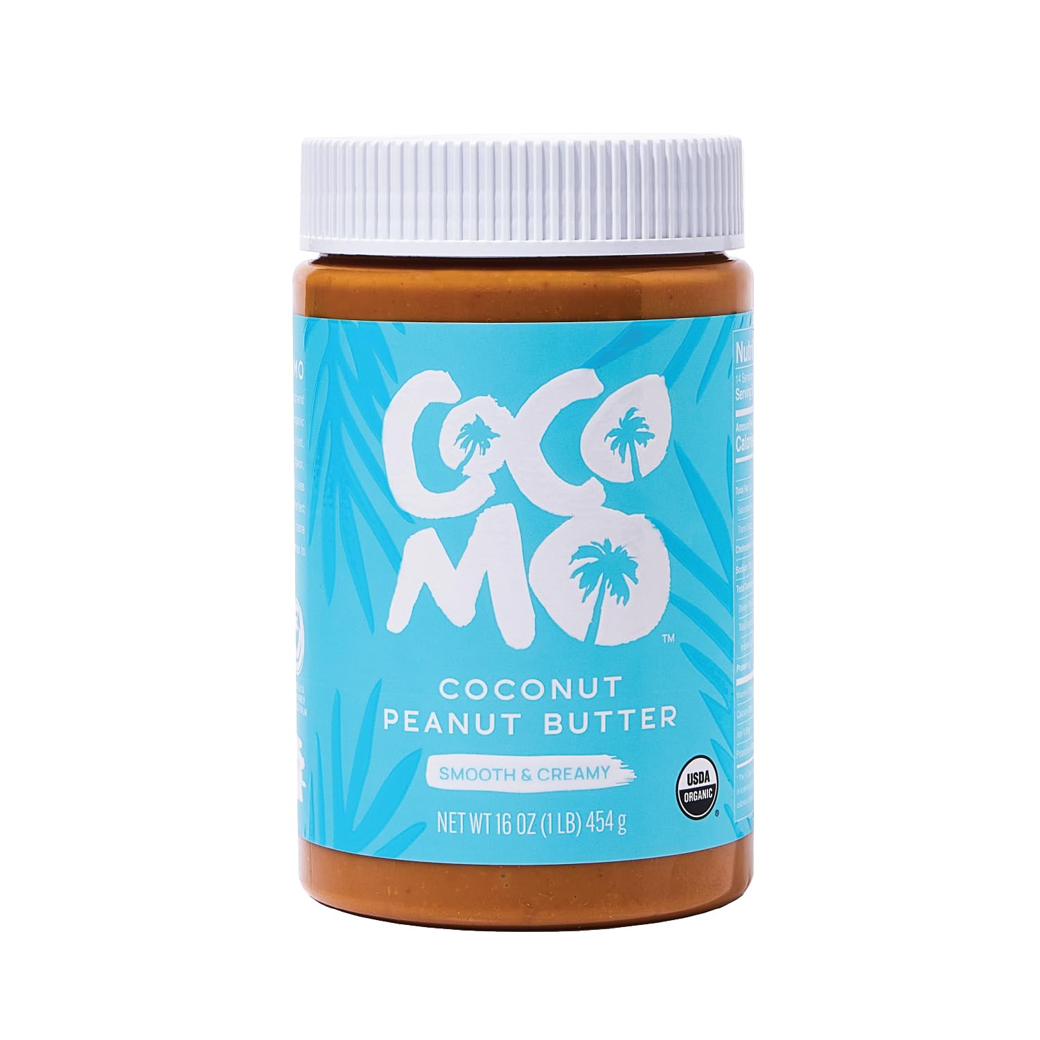 Cocomo Coconut Peanut Butter - 16 oz Jar, Organic Coconut Peanut Butter Spread, 6g Protein Snack, Gluten Free, Vegan Friendly Healthy Snack, Creamy Nut Butter, No Stir