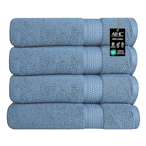 A1 Home Collections Bath Towel 500 GSM Duet Technology 100% Ring Spun Cotton Quick Dry & Highly Absorbent Towels, Zero Twist, Low Lint, Ultra Soft (Black Onyx, Towel Sets Pack of 12)