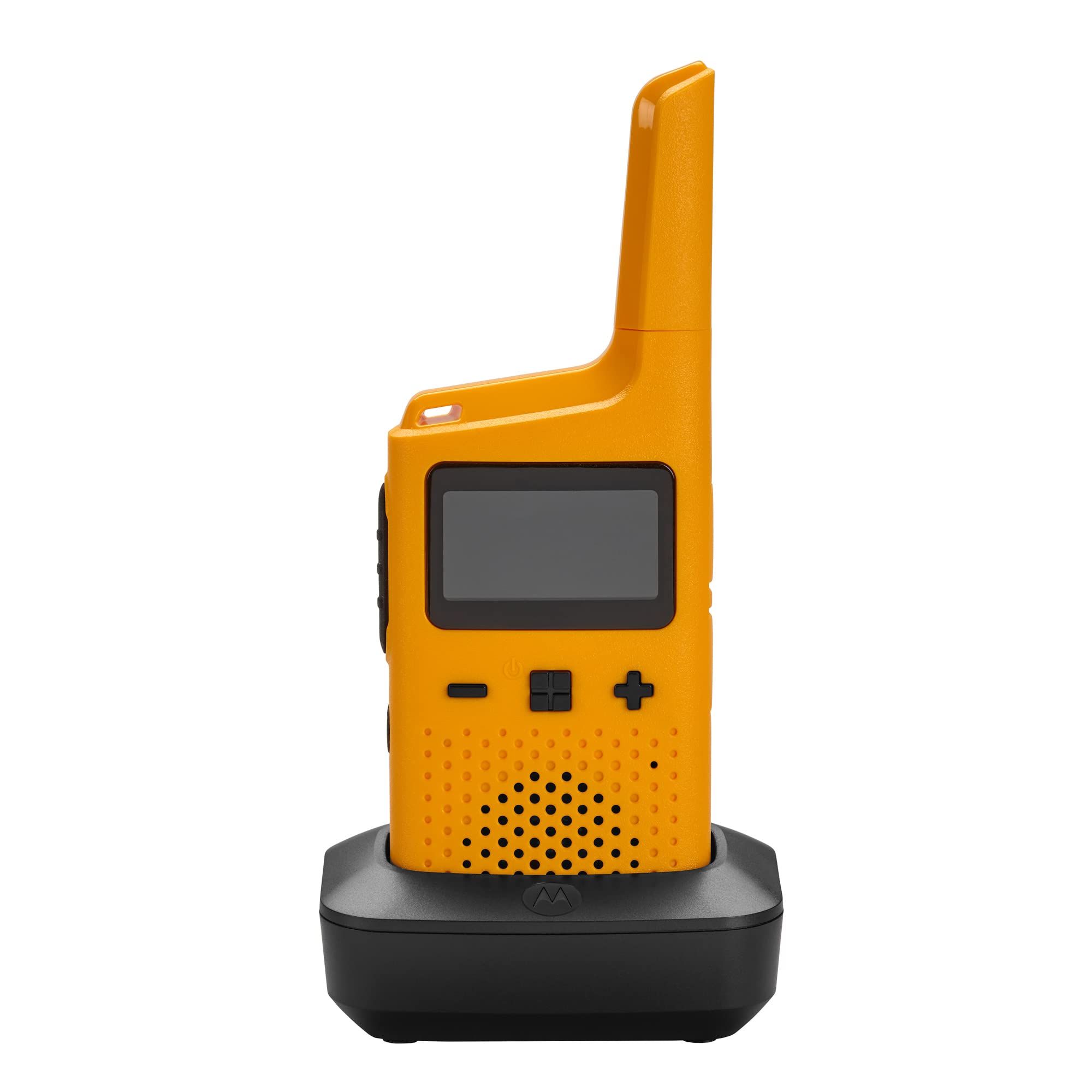 Motorola Solutions, Portable FRS, T380, Talkabout, Two-Way Radios, Rechargeable, W/ Charging Dock, 22 Channel, 25 Mile, Yellow, 2 Pack