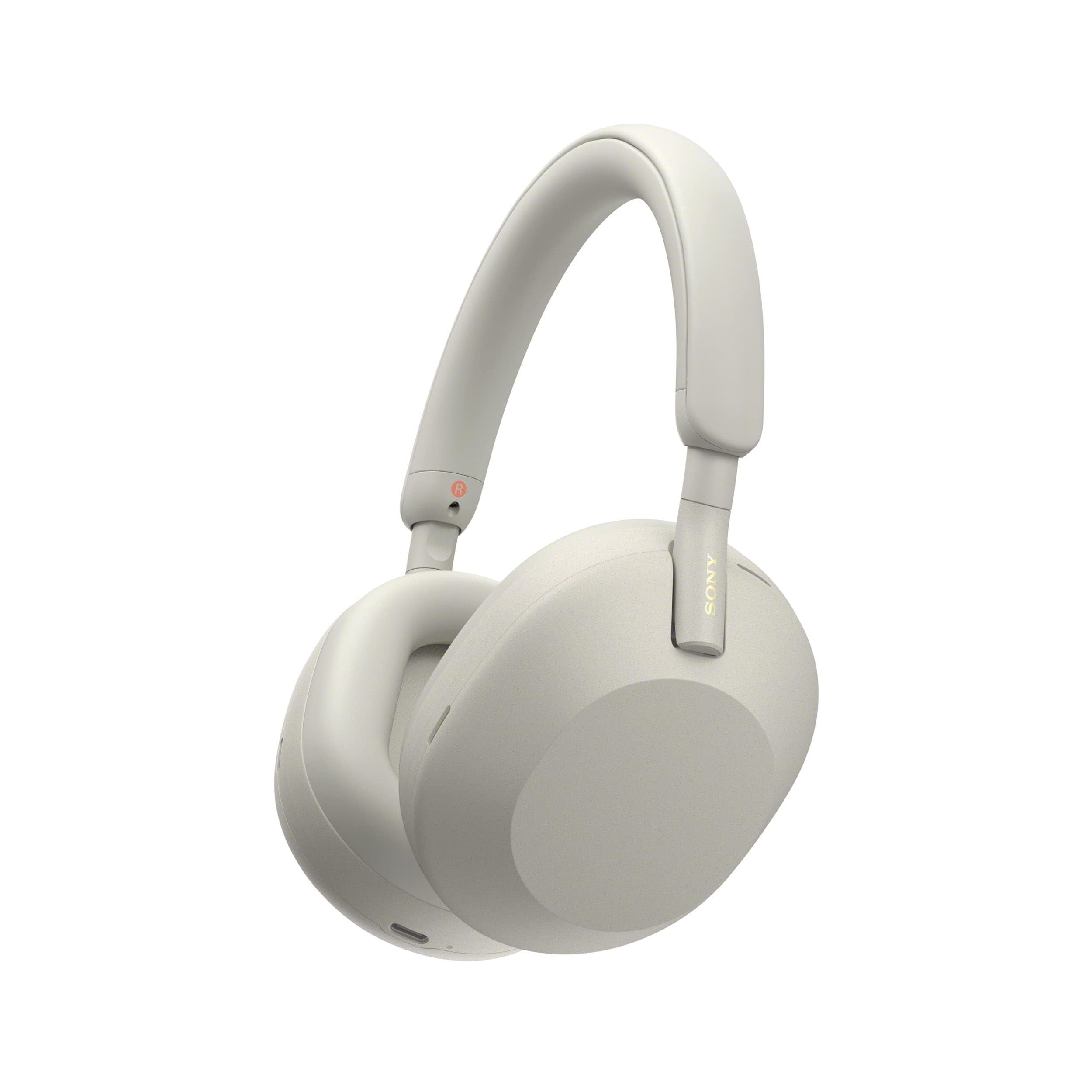 Sony WH-1000XM5 The Best Wireless Noise Canceling Headphones, Made Of Soft Fit Synthetic Leather, Integrated Processor V1, With 4 Beamforming Microphones, Up To 30-Hour Battery Life, Silver