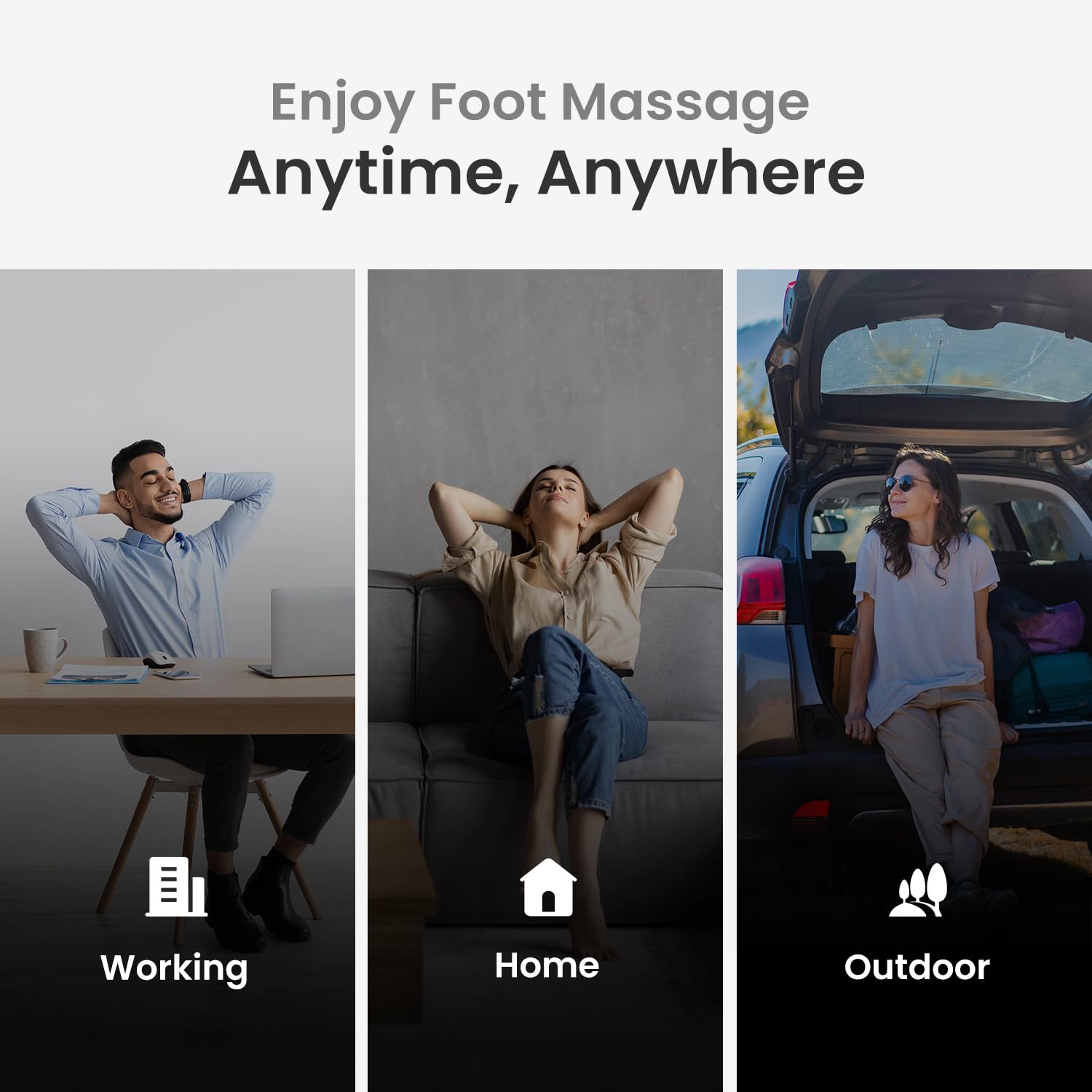 RENPHO Foot Massager Machine with Heat [2025 Upgraded], FSA HSA Eligible Foot Massager, Christmas Gifts for Women Mom Men Dad, 3 Heat Levels, Wireless Control Shiatsu Foot Massager, True Foot Massage