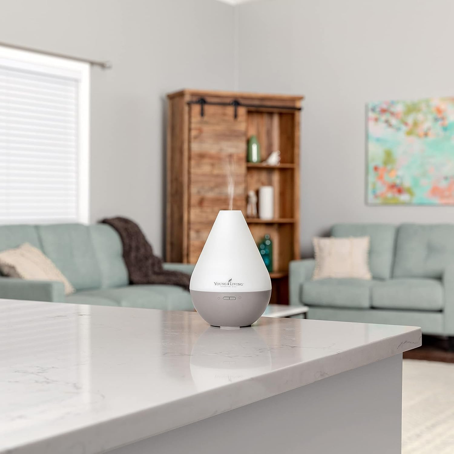 Young Living Dewdrop Diffuser | Ultrasonic Humidifier, Atomizer, and Essential Oil Vaporizer | 10-Hour Runtime | Adjustable High or Low Settings | Ideal for Home, Office, or Spa Ambiance