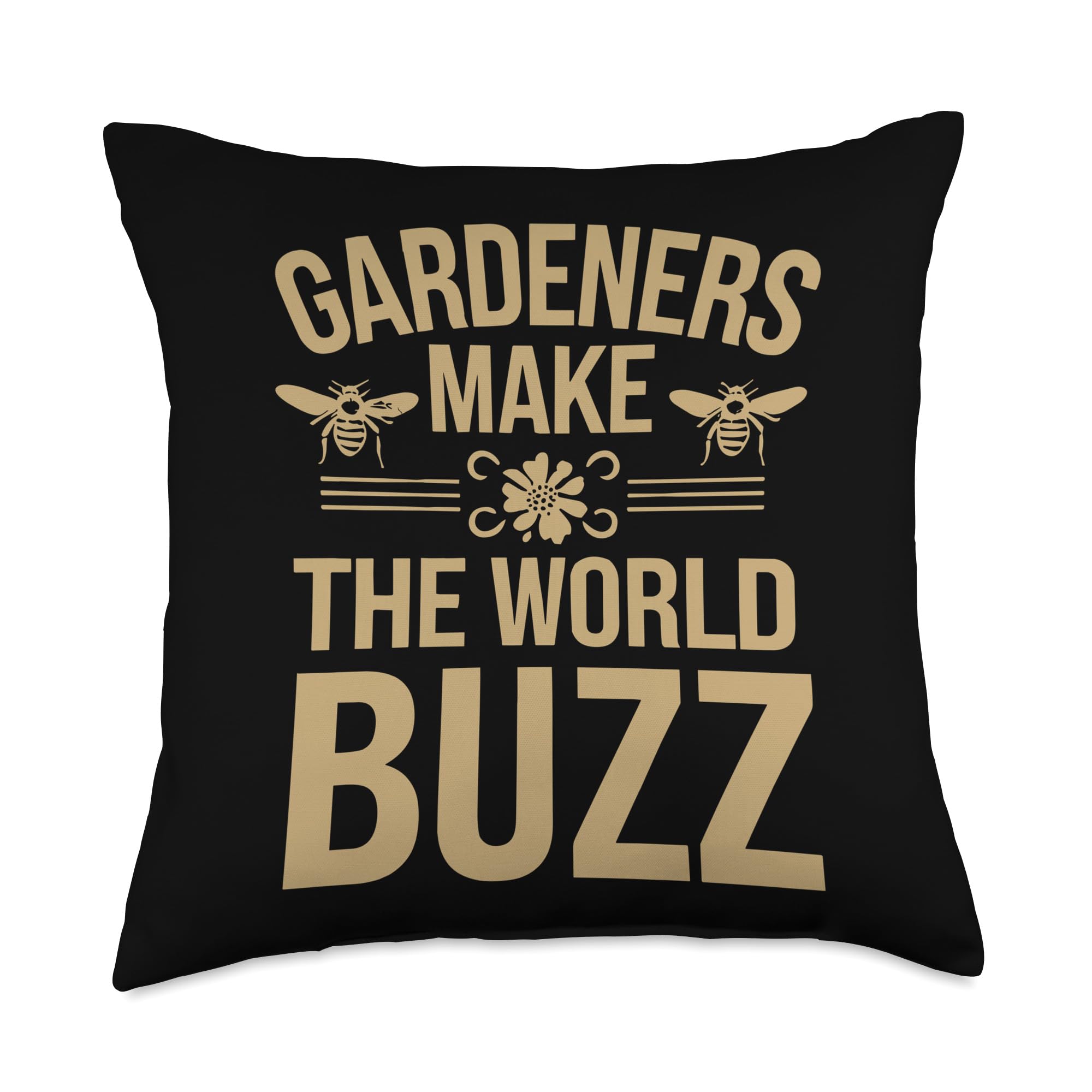 Bee-Friendly Gardener Pollinator Garden and Save the Bees Throw Pillow
