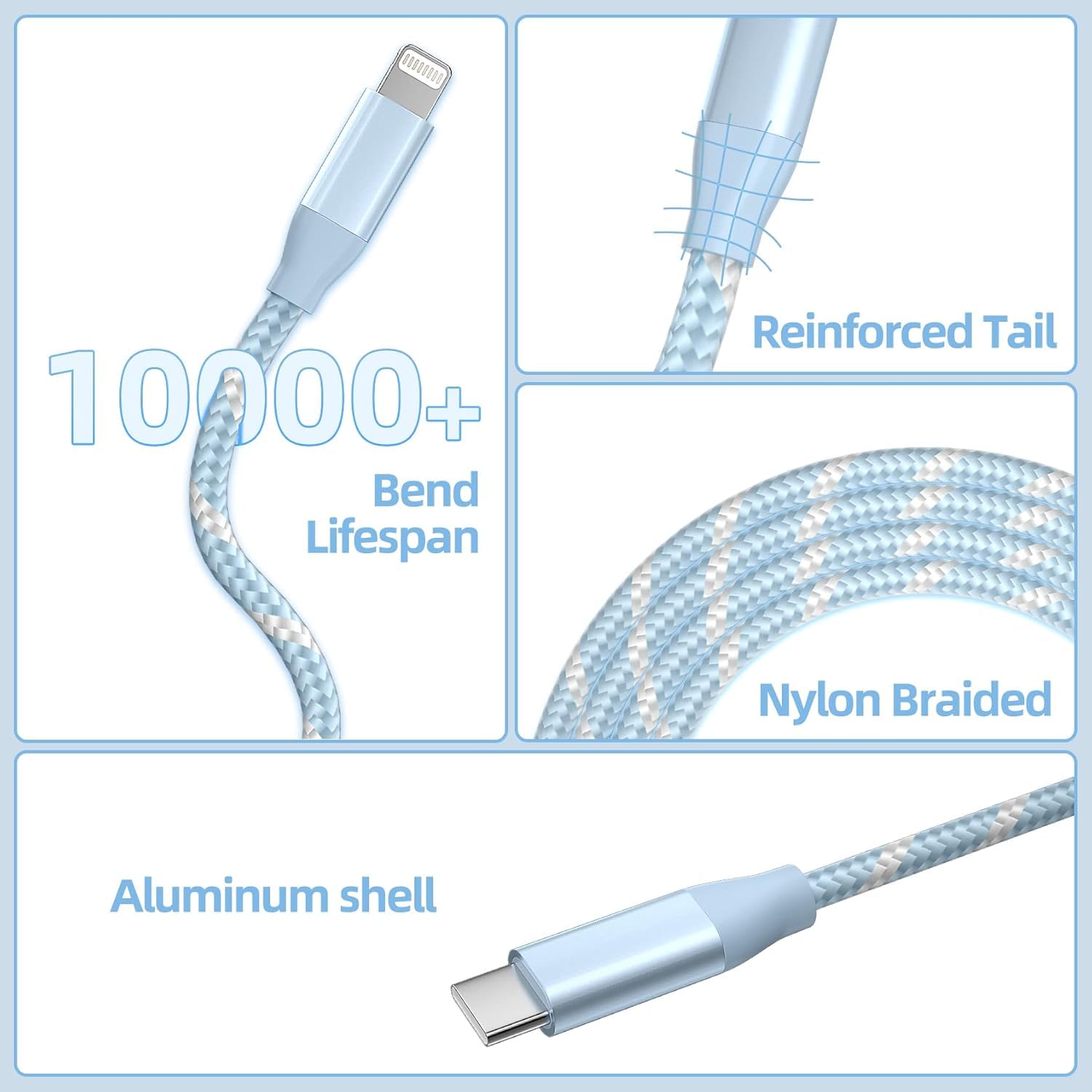 USB C to Lightning Cable 3 Pack 6FT Apple MFi Certified iPhone Fast Charger Fast Charging Type c to Lightning Cable for iPhone 14 13 12 11 Pro Max Xr Xs 8 and More