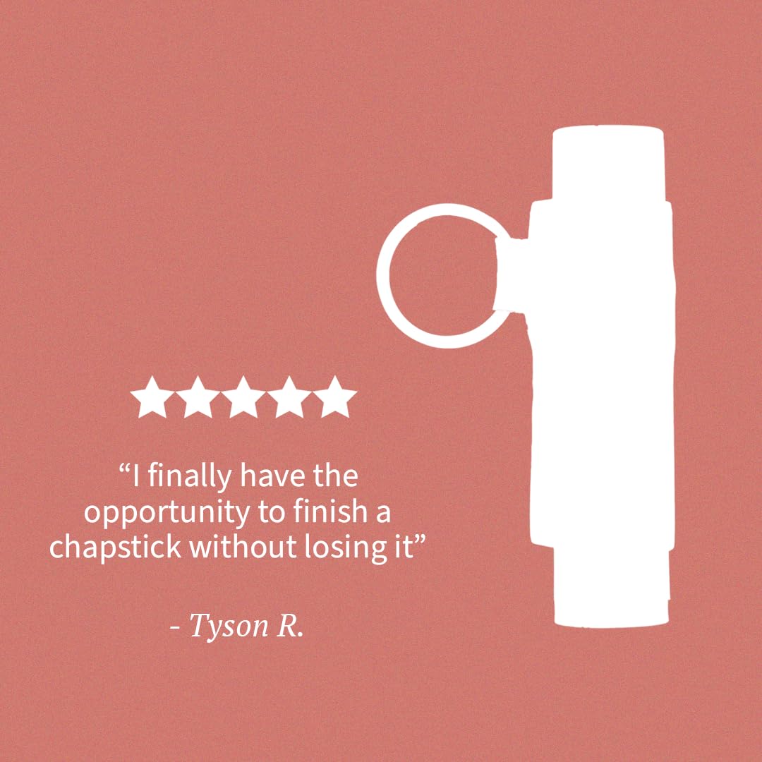 Thread Wallets Lip Balm Holder Keychain, Lip Gloss Holder Keychain, Lipstick Holder Keychain. Never Lose Your Lip Balm, Lip Gloss or Lipstick with Cute Elastic Lip Balm Keychain Holder (Black)