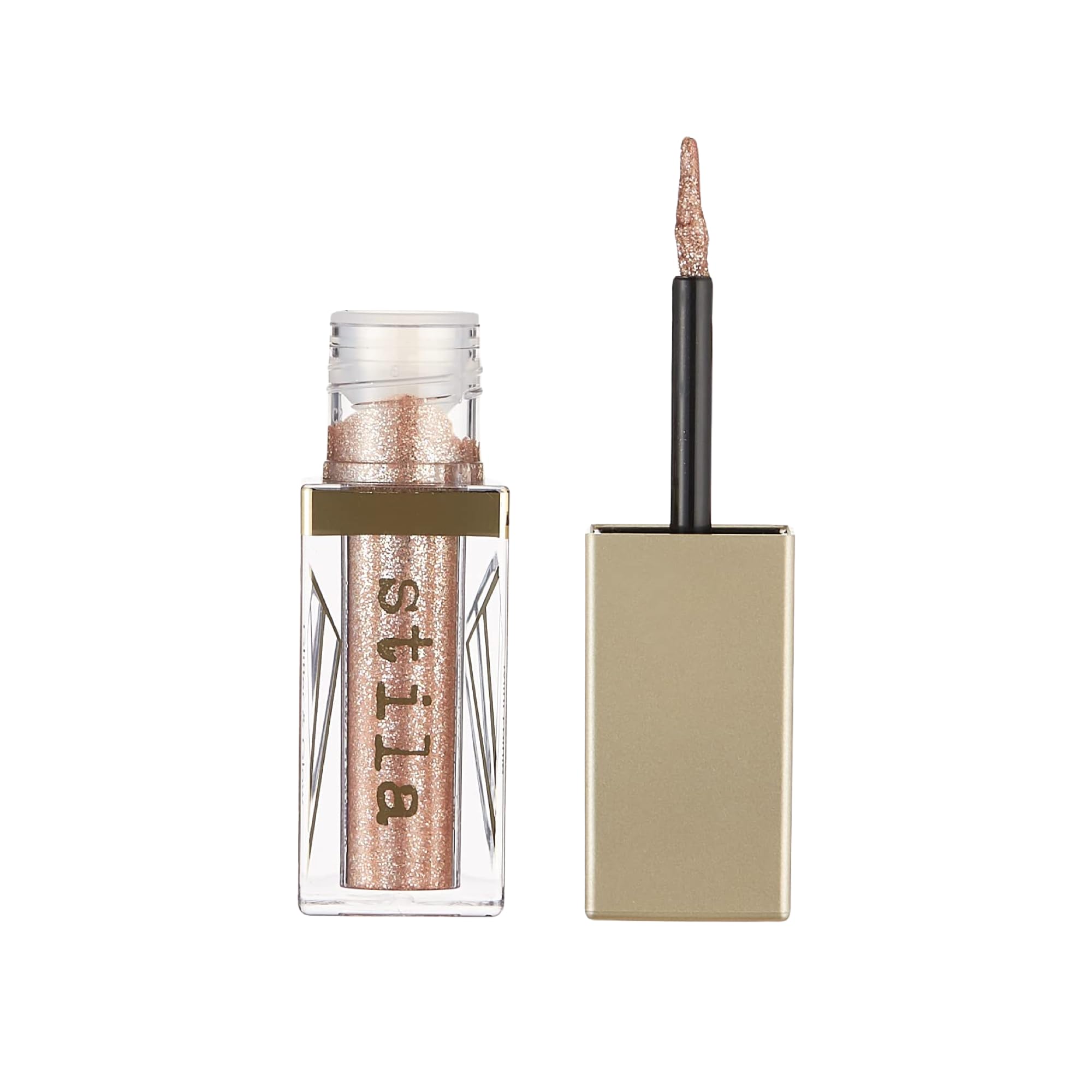 Stila Magnificent Metals Glitter And Glow Liquid Eye Shadow, Long Lasting Sparkle, Quick-Drying Eye Makeup, Lightweight Water Base, Kitten Karma - Mini Tip