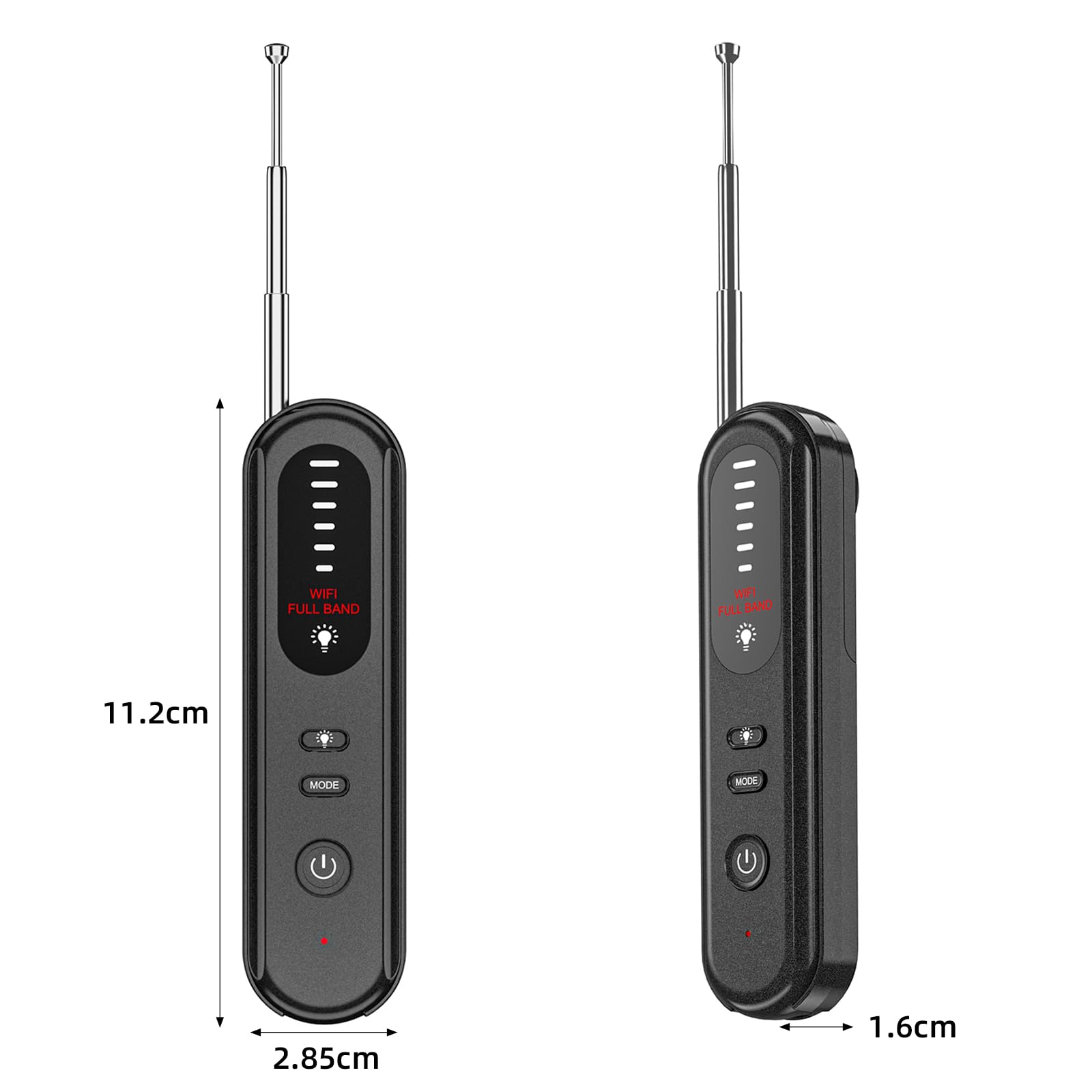 MDK Hidden Camera Detectors - 2024 Anti-Spy Camera Detector, Hidden Device GPS Detector-Bug-Detector-Rf Wireless Signal Scanner for Travel丨Car丨Hotels丨Home丨Office, 5 Levels Sensitivity (Black)