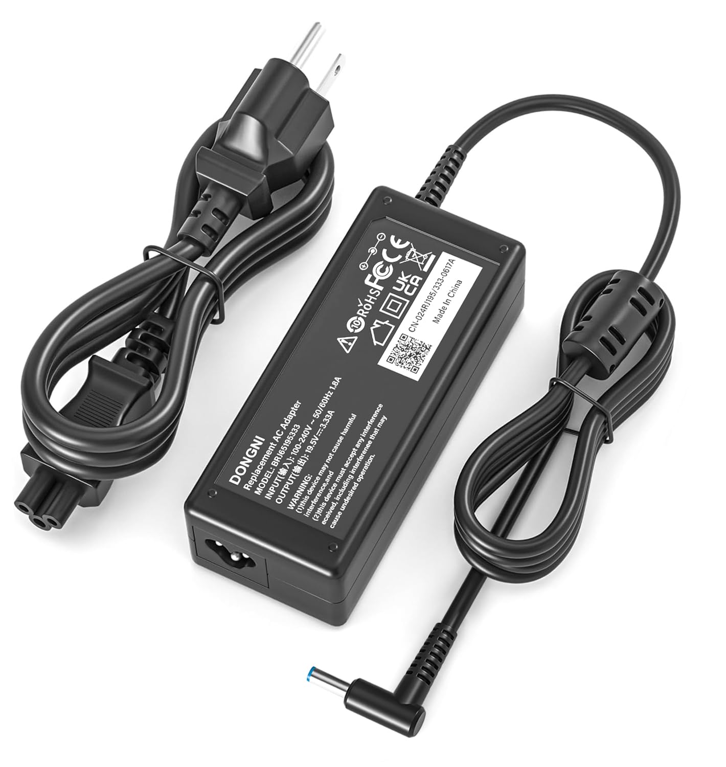 65W 19.5V 3.33A AC Adapter Charger Compatible with HP Pavilion x360 11 13 15 17, Envy X360 13 15, Zbook 14u G4 G5 15 G3, 15-f111dx 15-f211wm 15-f233wm 15-f278nr 15-r052nr Laptop Power Cord Blue Tip