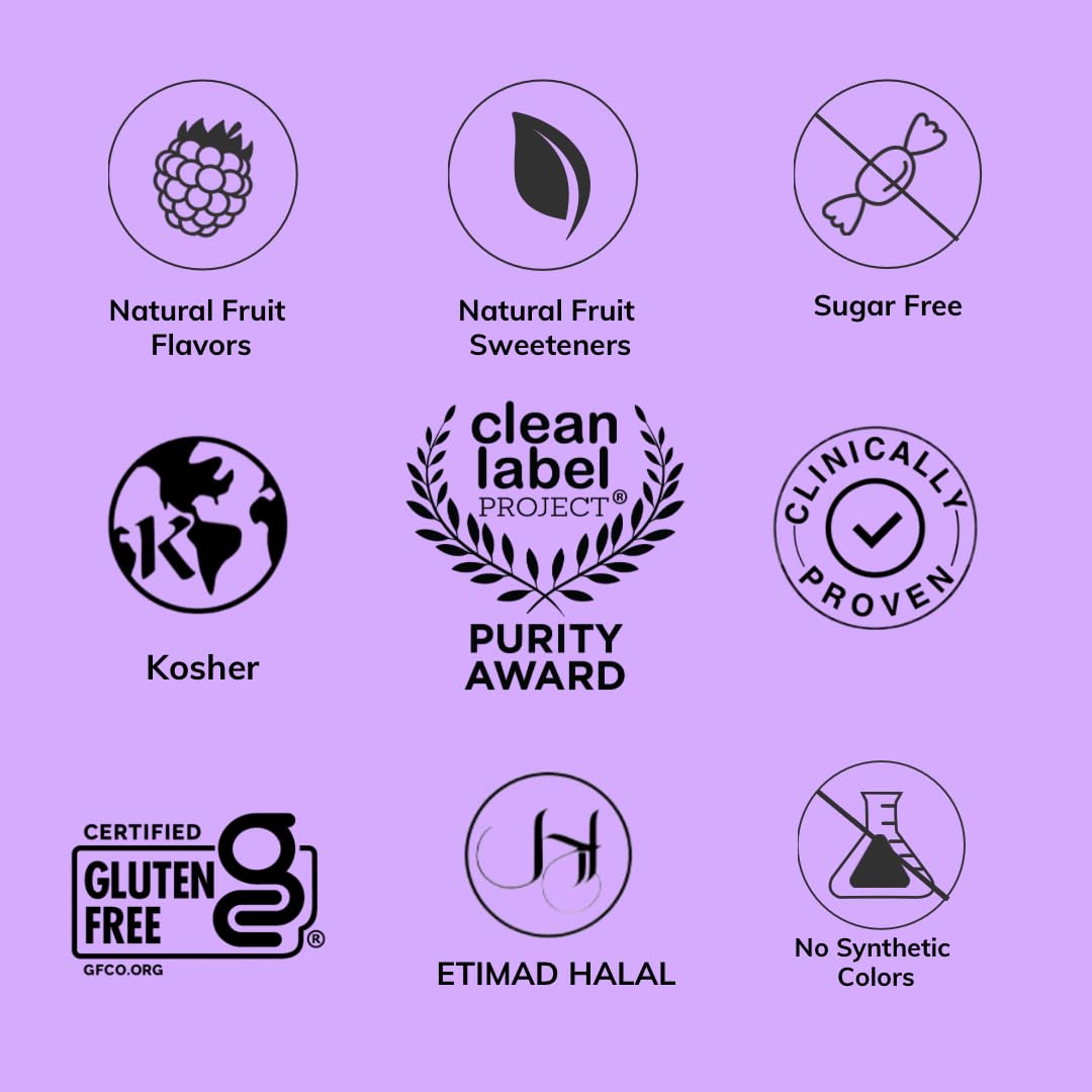 NovaFerrum Yum | Multivitamin with Iron for Infants, Toddlers & Kids Ages 4 & Under | Immune Support | Gluten Free Certified | Sugar Free | Raspberry Grape | 50 Servings