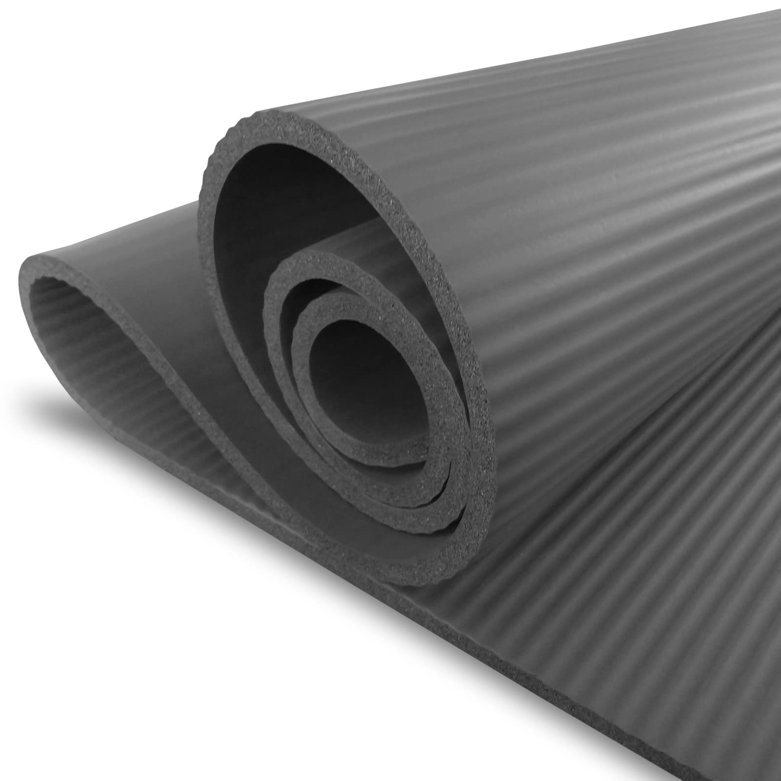 YAMAZEN 72"X24" Extra 10mm, 2/5 inch thick Yoga Workout Mat for Home Gym Exercise | All Purpose Mat with Strap