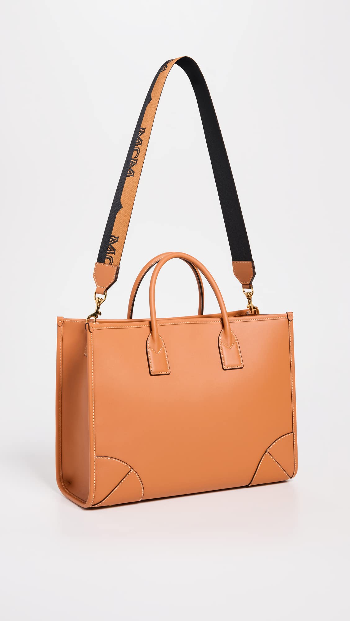 MCM Women's Munchen Tote Large, Cognac, Tan, One Size