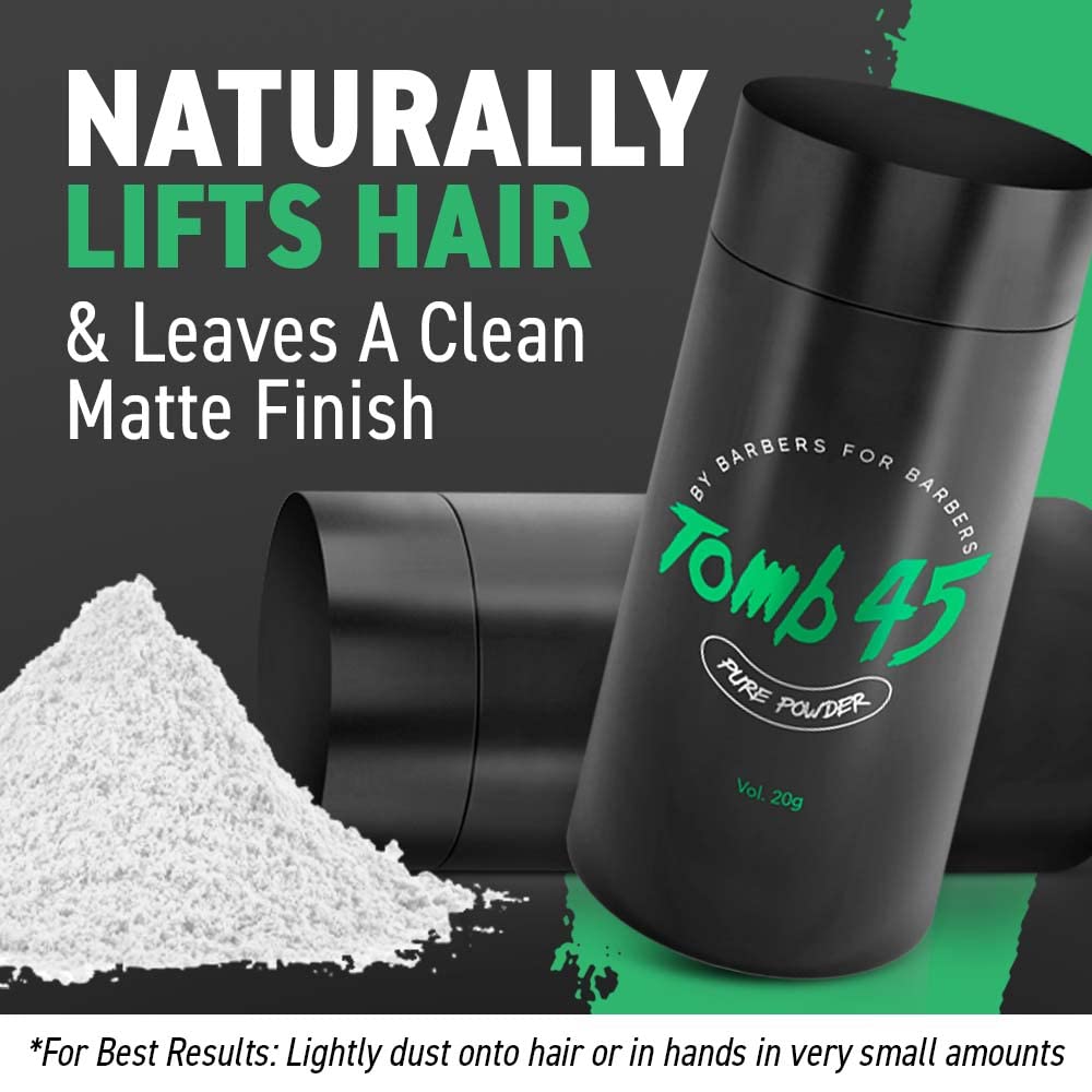 Tomb45 Pure Powder for Hair Styling, Texturizing & Volumizing Powder with Natural Matte Finish