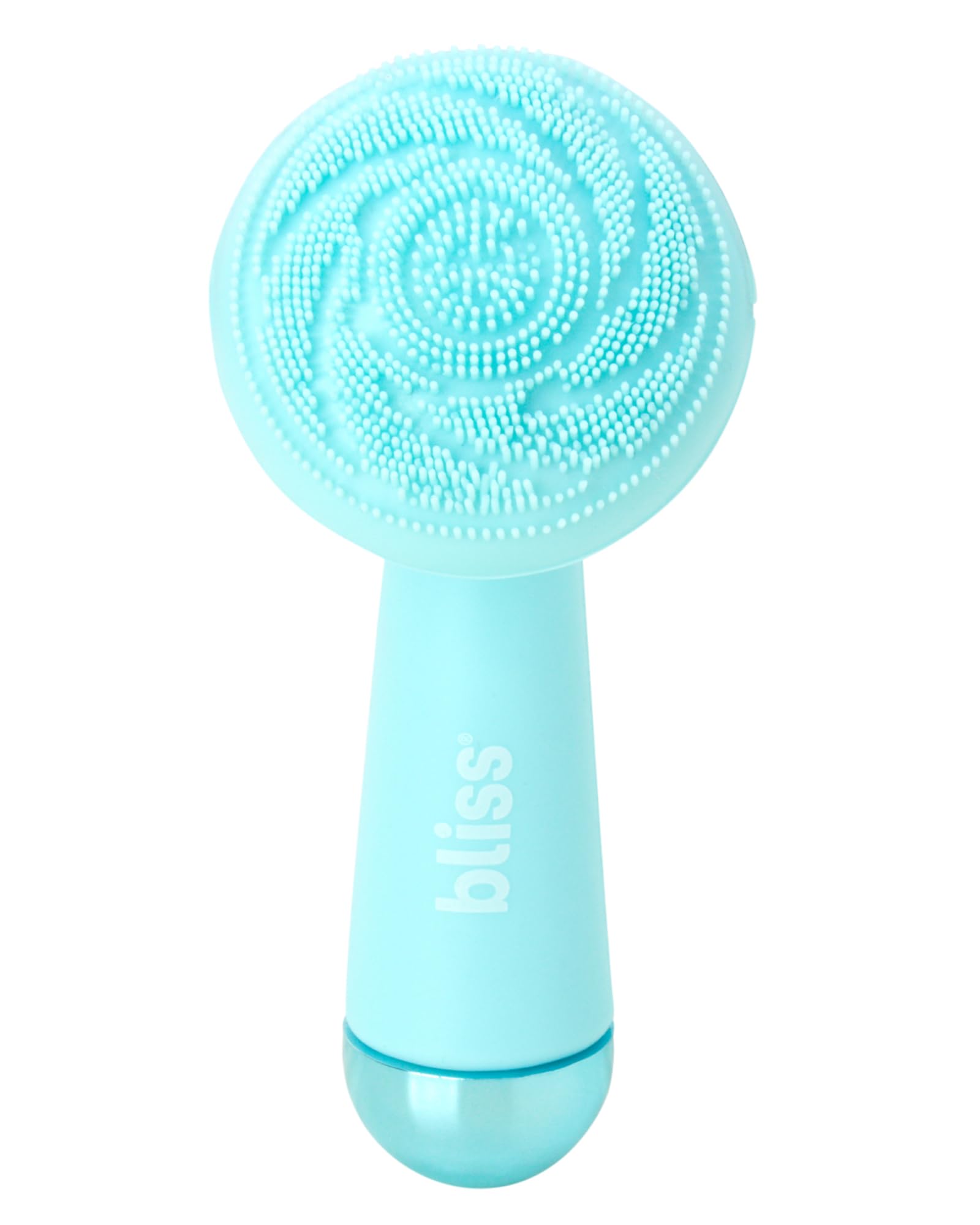 Bliss Facial Cleansing Brush - Electric Silicone Face Scrubber - Facial Massaging and Rejuvenating Skin Scrubber with 4 Modes, Size, Light Blue