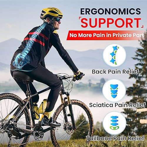 Wide Bike Seat Compatible with Peloton Bike & Bike+, Bike Seat Cushion for Men & Women Comfort, Bike Saddle Replacement, Oversized Bicycle Seat, Road & Exercise Bike Seat, Accessories for Most Bikes