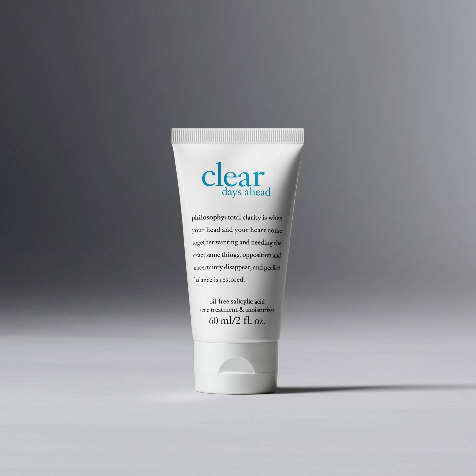 philosophy clear days ahead oil-free acne treatment & moisturizer - face moisturizer with salicylic acid - effectively reduces breakouts - 2 fl oz.