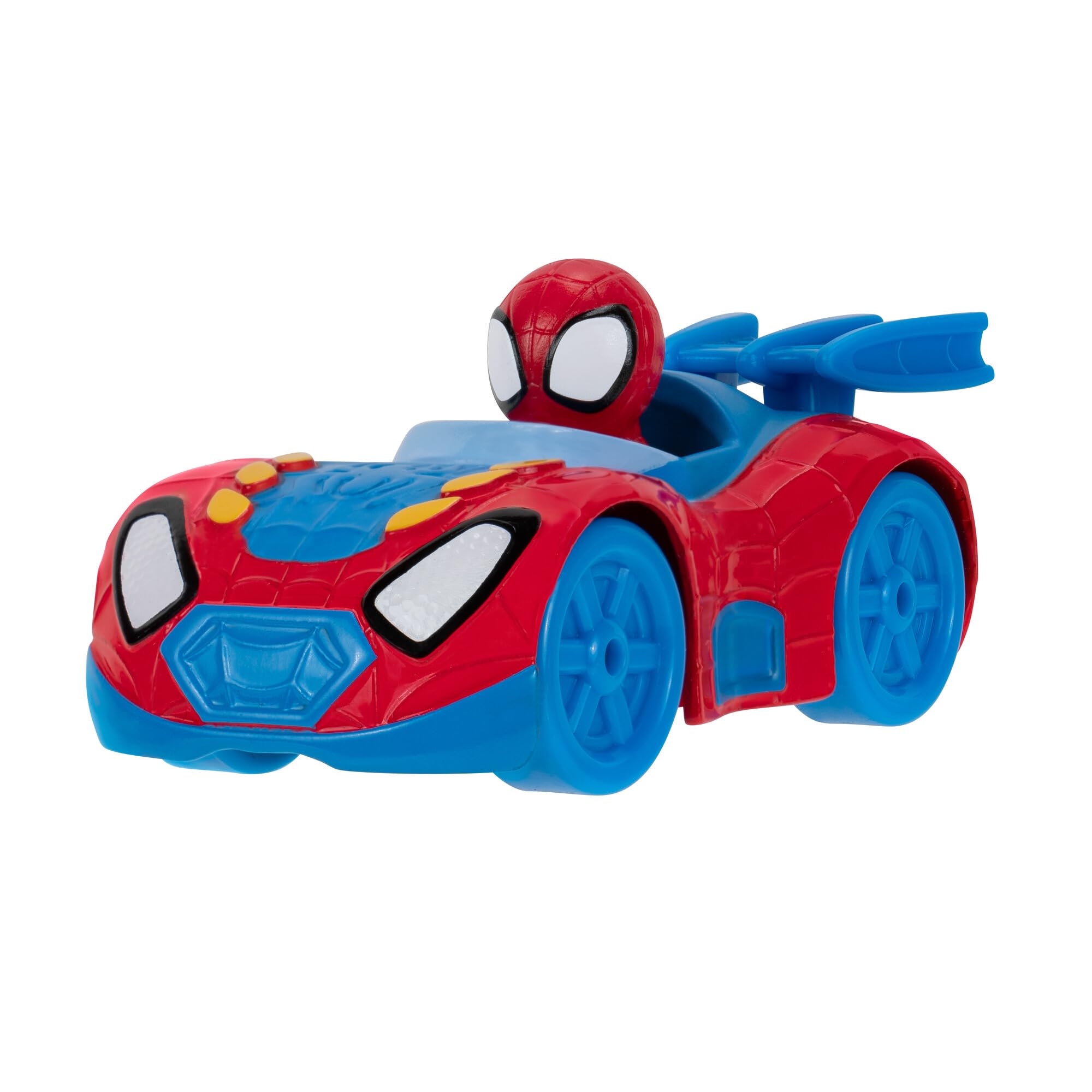 Jazwares Marvel Spidey and Friends 4-Pack Die-Cast Vehicles - Includes Spidey, Ghost-Spider, Black Panther, Miles Morales - Superhero Toys for Kids 3+