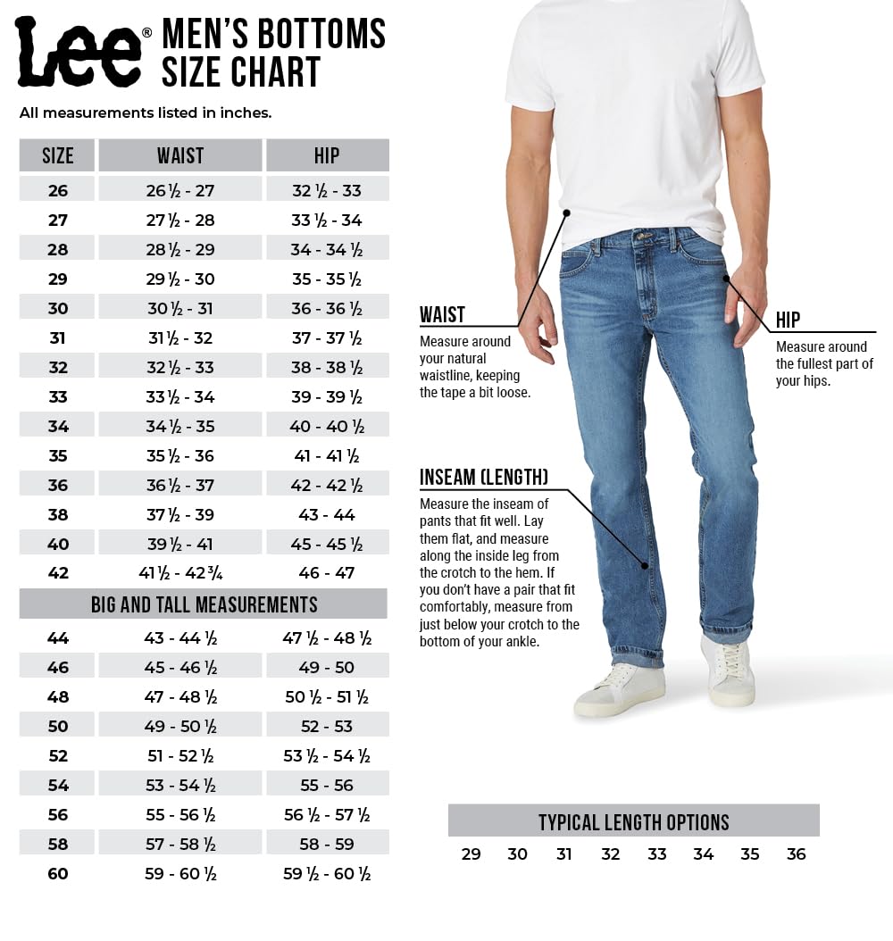 Lee Men's Extreme Motion Straight Taper Jean Maddox 42W x 30L