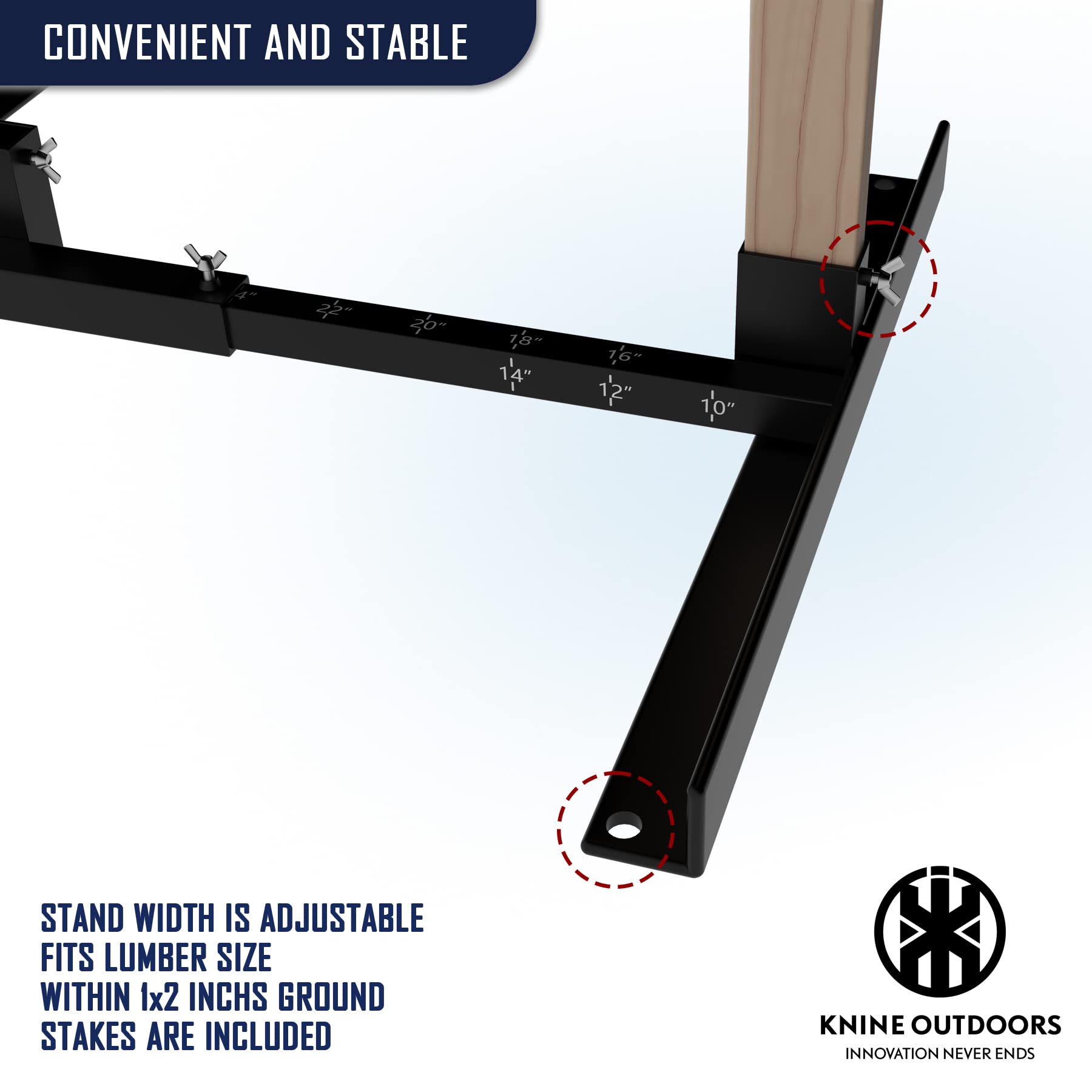 KNINE OUTDOORS Shooting Target Stand for Outdoors, Durable Paper Target Holder with Stable Adjustable Base for Paper Shooting Targets Cardboard Silhouette, H Shape, USPSA/IPSC, IDPA Practice, 1 Pack