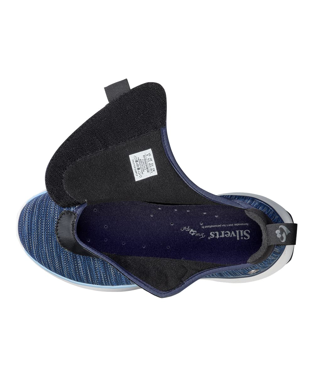 Women’s Extra Wide Comfort Shoes with Easy Closures for Adjustable Fit - Multi Blue 8.5
