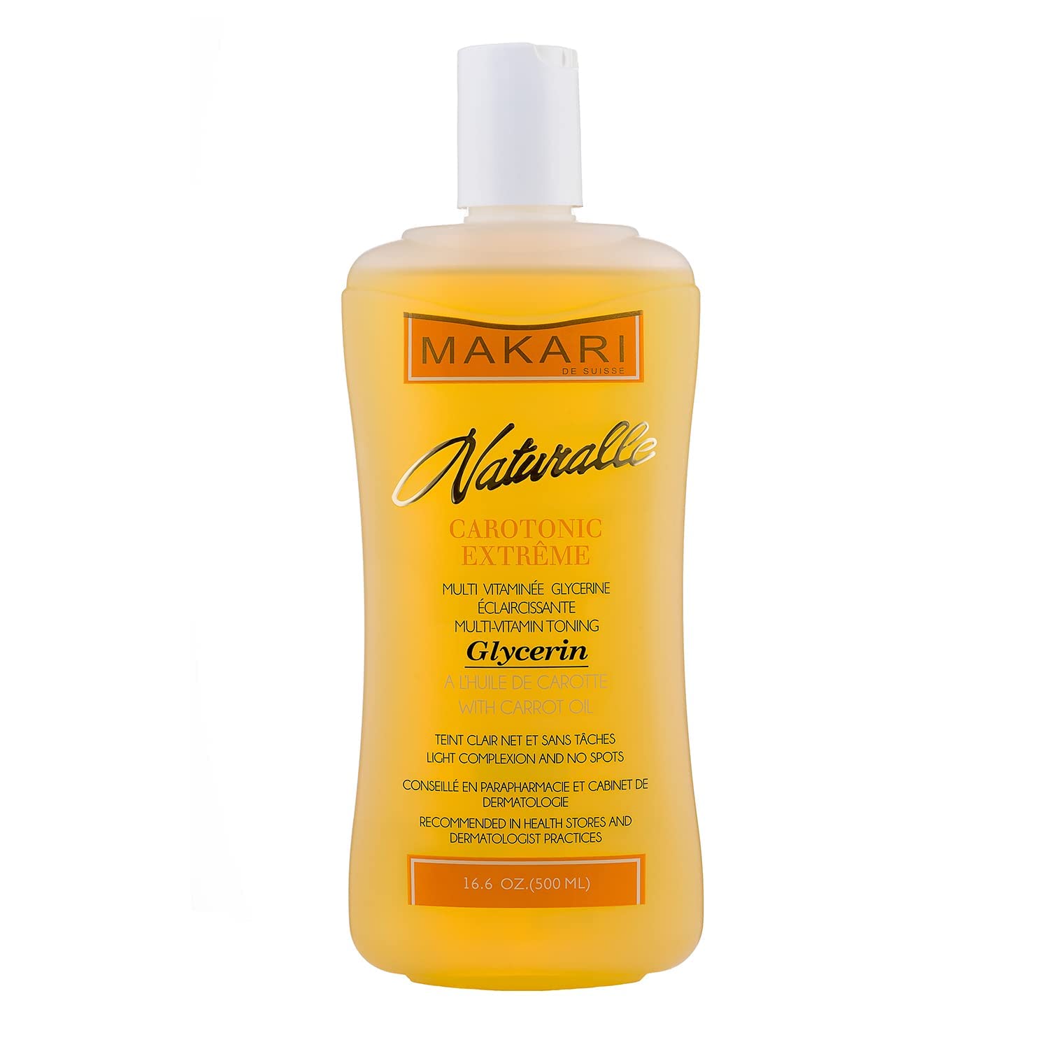 MAKARI Naturalle Carotonic Extreme Body Glycerin (16.6 oz) | Helps Brighten Skin and Fade Body Scars and Marks | Glycerin Oil for All Skin Types | Safe for Sensitive Skin and Kids Ages 12 and Up