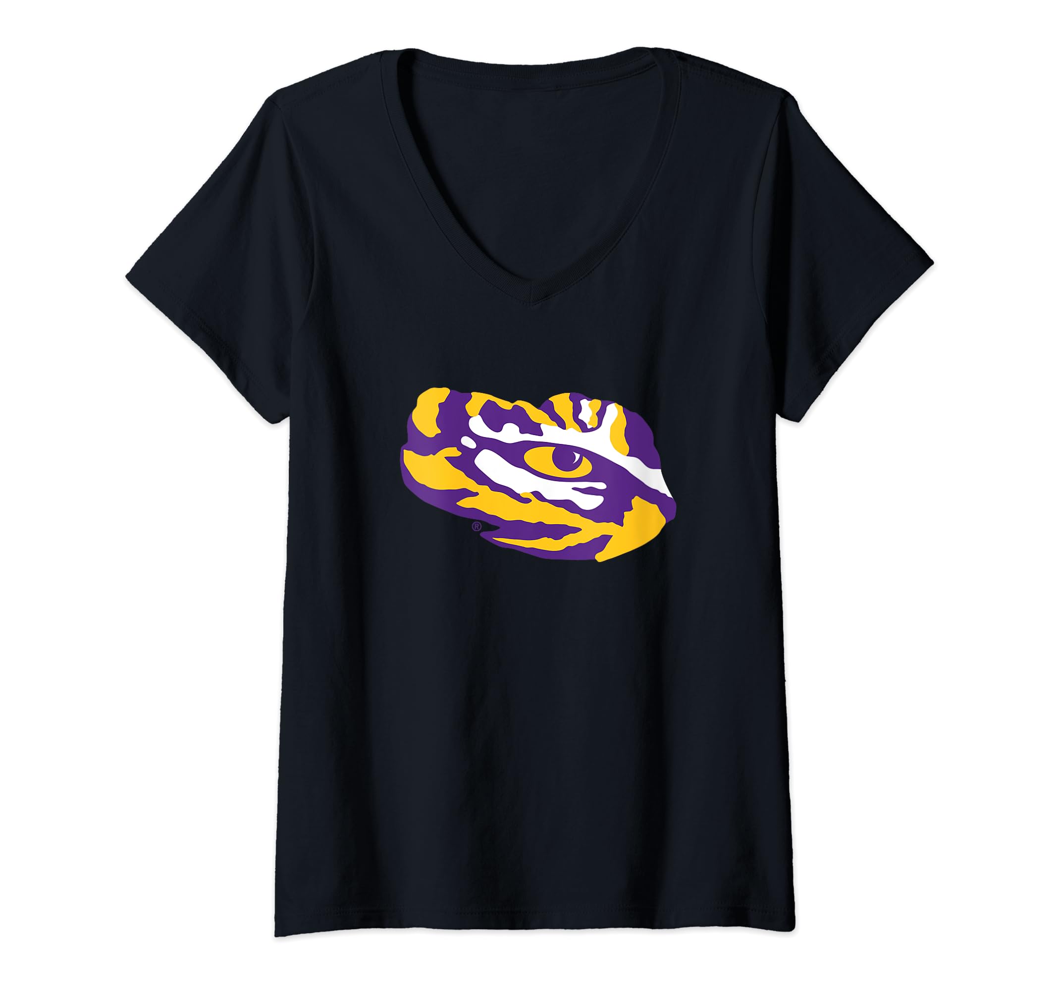Womens LSU Tigers Gifts Apparel Icon Officially Licensed V-Neck T-Shirt