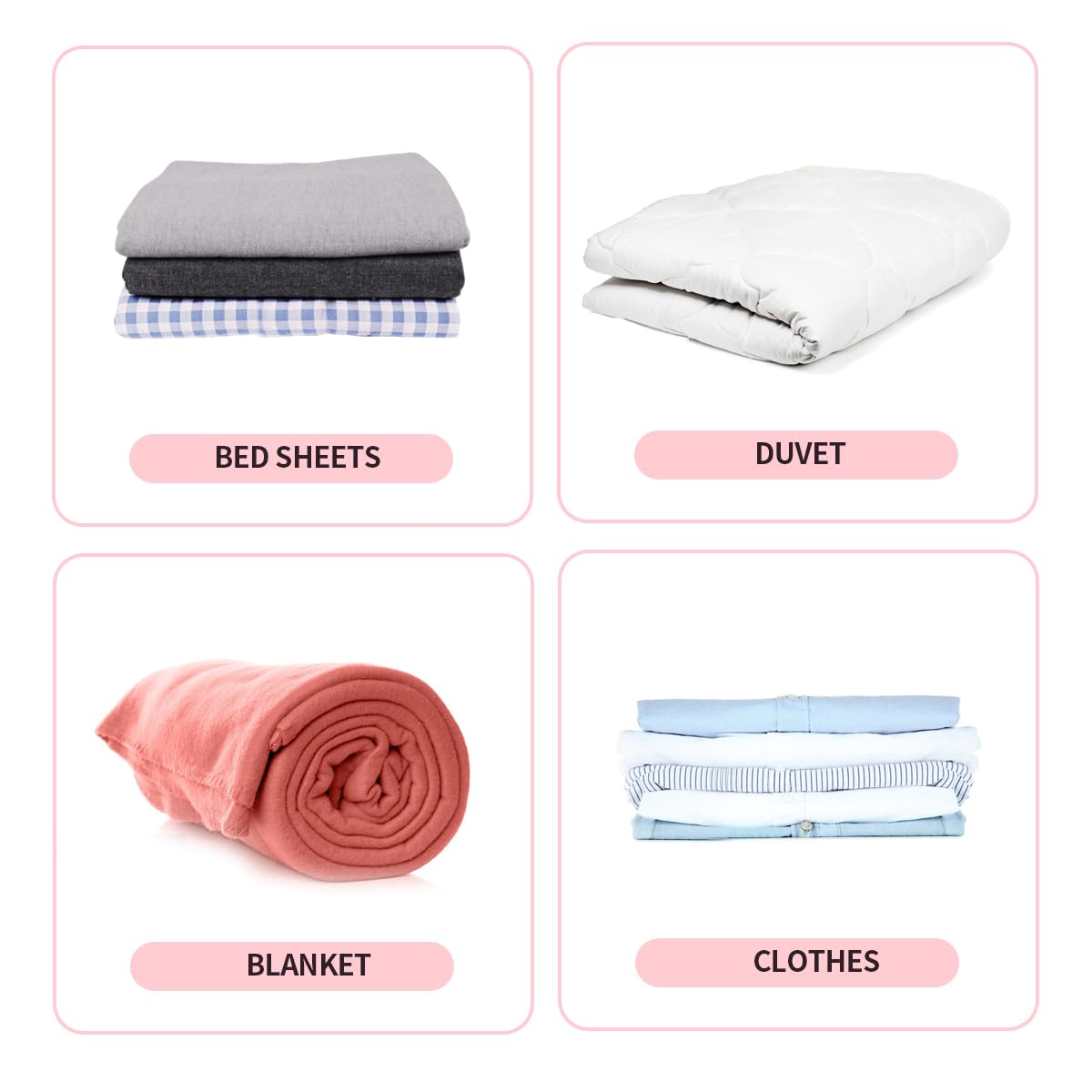 kgalvgcy Upgraded Bed Sheet Organizer Bands 4pcs, Adjustable Bed Sheet Organizers and Storage Label Bands, Elastic Linen Labels for Bed Sheet Sets (King, Queen, Twin, Full)