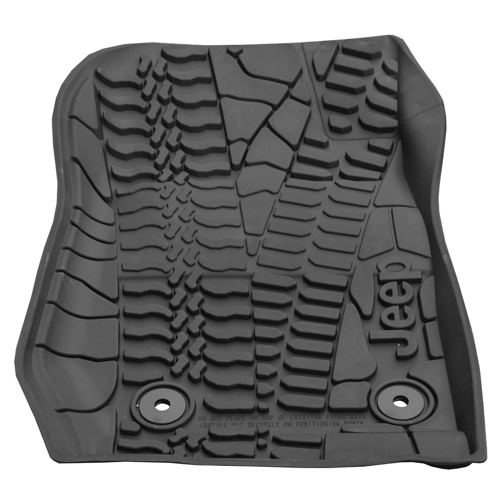 Mopar 82213860 Jeep Wrangler Unlimited 4-Door Black All-Weather 3-Piece Floor Mat Set
