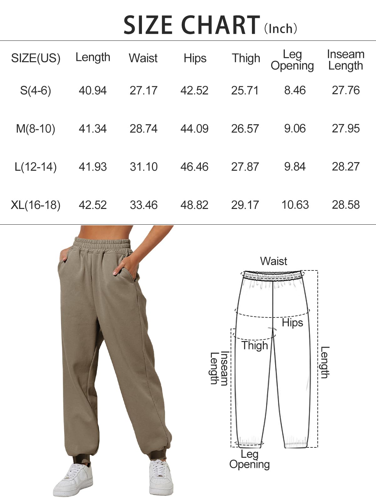 Yovela Sweatpants Women Baggy High Waisted Sweat Pants Fall Clothes Casual Joggers Y2k Aesthetic 2024 Winter Fashion Trendy Warm Outfits Cute Comfy Tall Trousers with Pockets Grey S