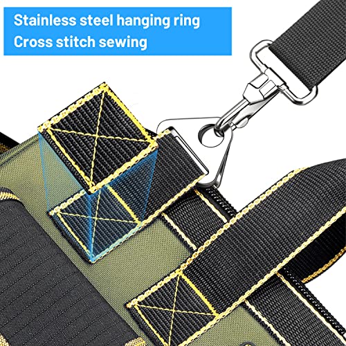 Tool Bag, Ounic 17 Inch Large Tool Bag Heavy Duty With Wide Mouth and Waterproof Strong Molded Base, Heavy Duty Tool Bag Organizer with Adjustable Shoulder Strap Specially Designed for Various Tools