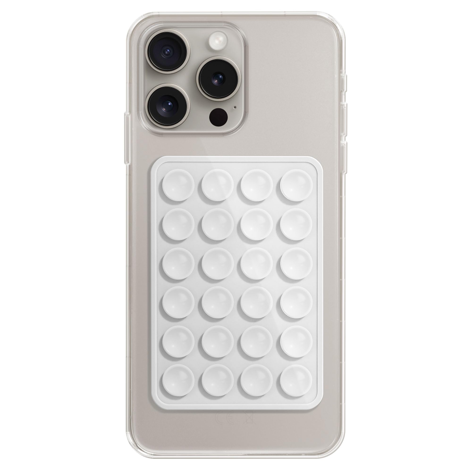 Silicone Phone Sticky Grip, Suction Phone Case Mount for iPhone and Android, Hands-Free Sticky Cell Phone Grip, Mobile Fidget Mirror Holder for Selfies and Videos
