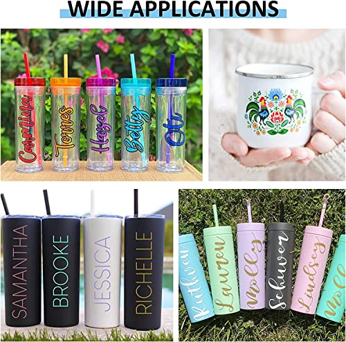 Lya Vinyl Permanent Vinyl for Cricut,125 Pack 12"x12" Self Adhesive Vinyl Sheets,Permanent Outdoor Vinyl for Party Decoration, Sticker, DIY Mug, Car Decal
