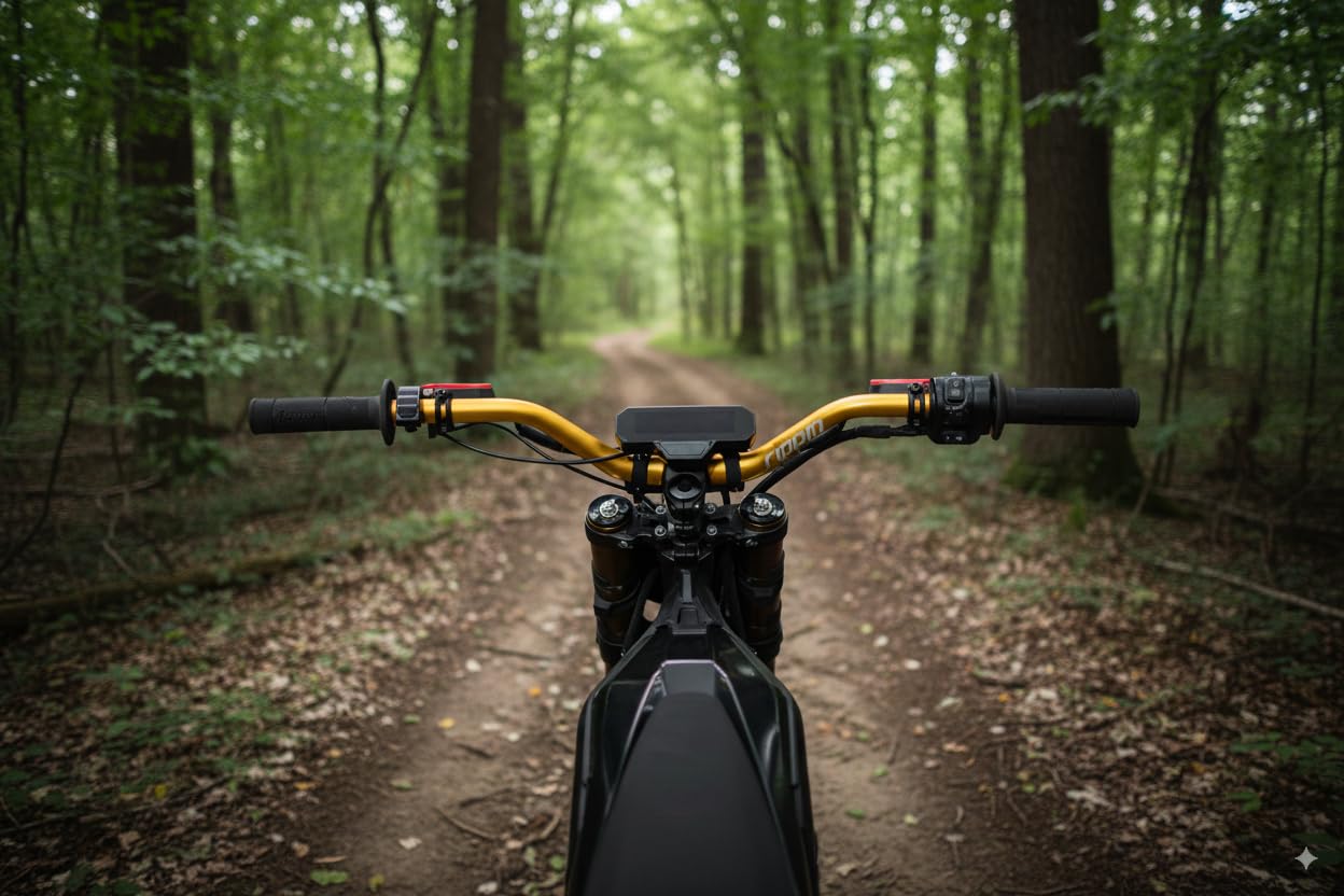Rippin Moto RISE3 E-Moto Handlebars for Sur-Ron - 3" Rise x 770mm Wide, 22mm Ends, 31.8mm Center - Riser Bars for Talaria Sting, E-Ride PRO, Rawrr Mantis, Vetra Blazer, Surron LBX (Black)
