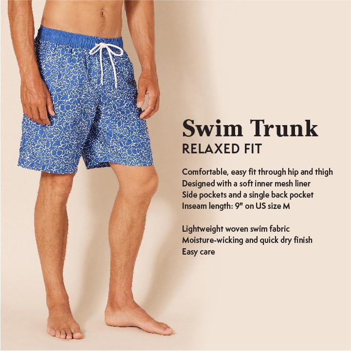 Amazon Essentials Men's 9" Quick-Dry Swim Trunk, Black, X-Large
