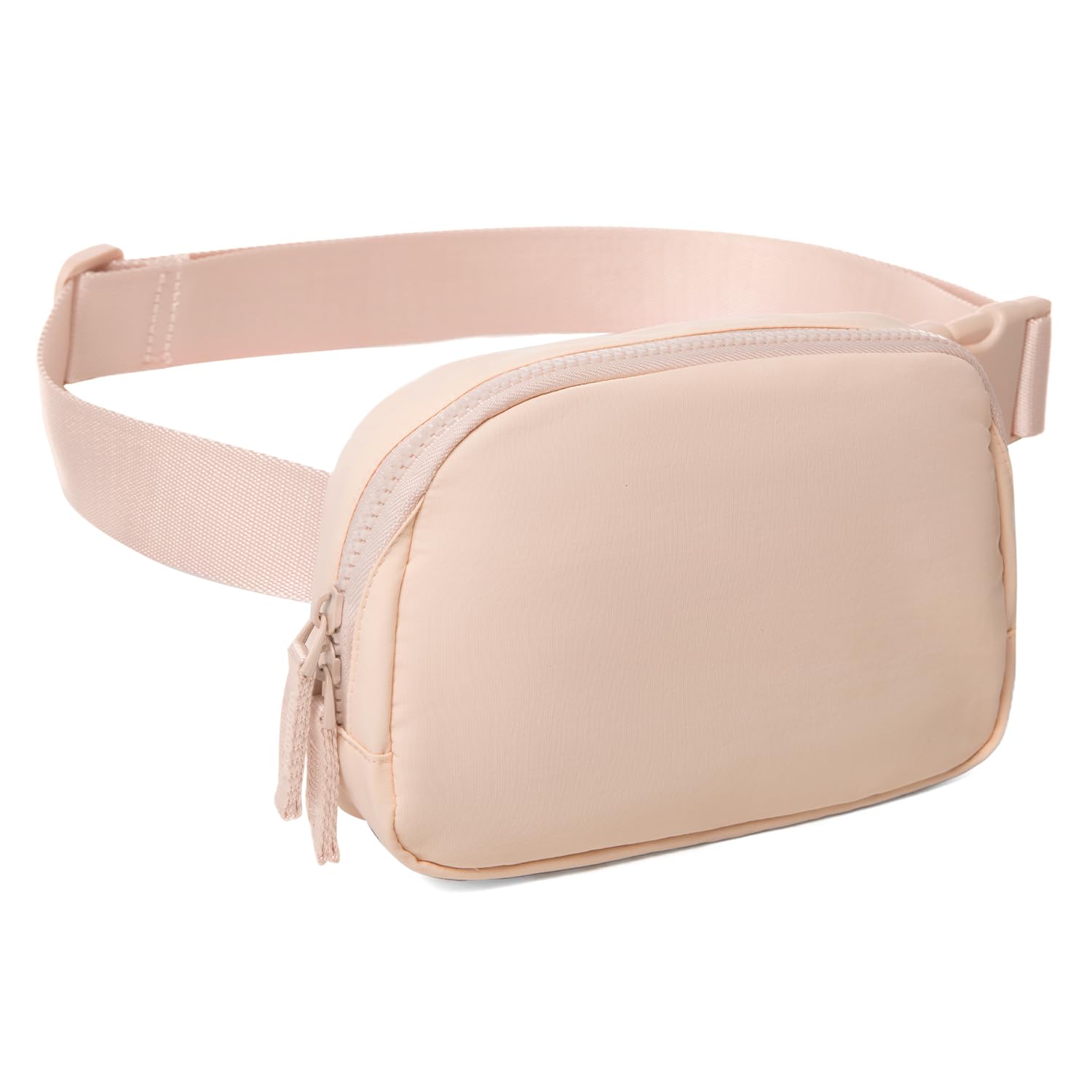 Belt Bag for Women Two-Way Zipper Cross Body Fanny Pack Fashion Waist Packs Everywhere Belt Bag with Adjustable Strap Gifts for Teen Girls Women Men (Coral Pink)